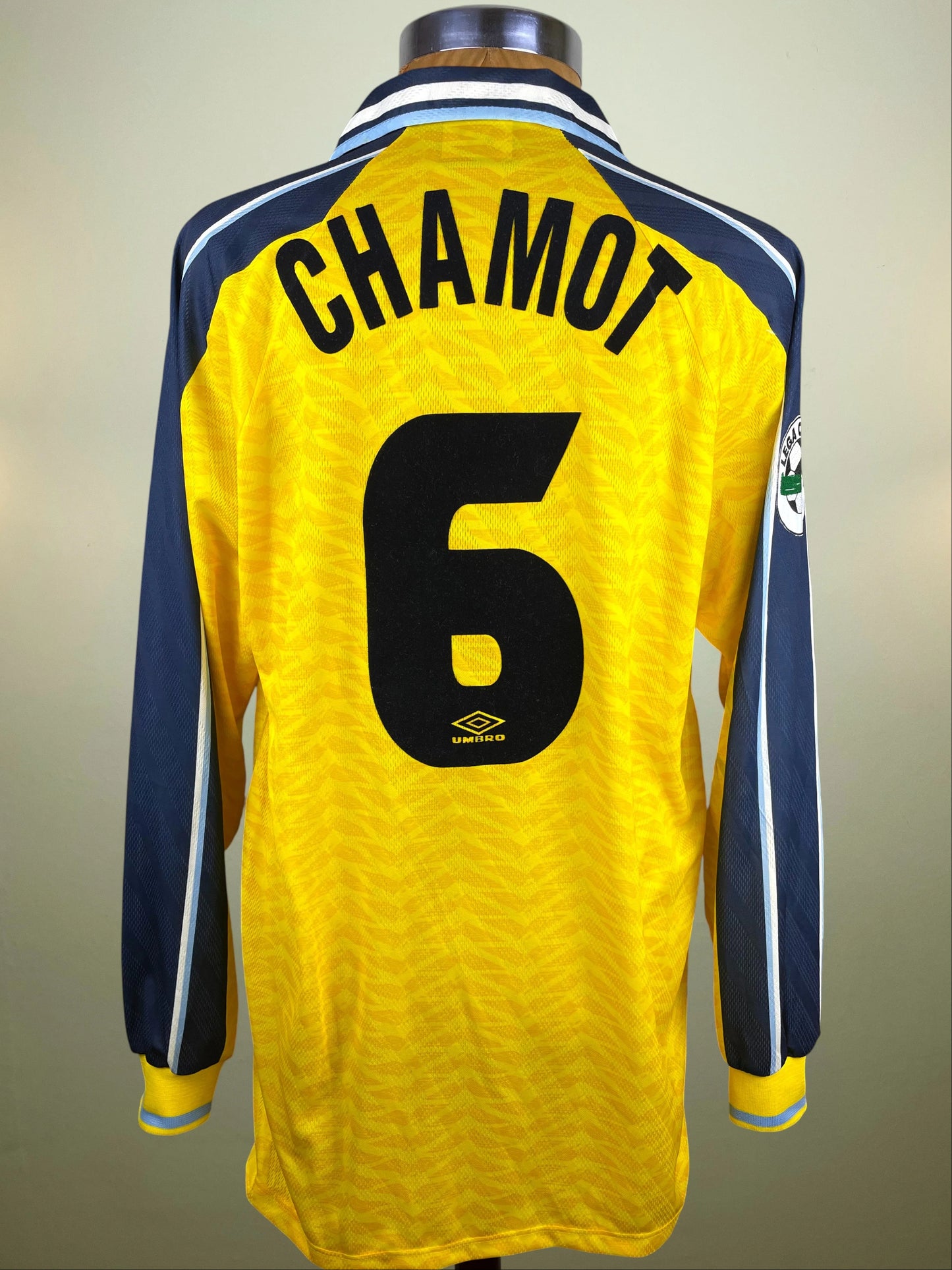 Match Shirt • Club • Lazio • 1997 • Umbro • Away • #6 • Jose Antonio Chamot • Match Worn