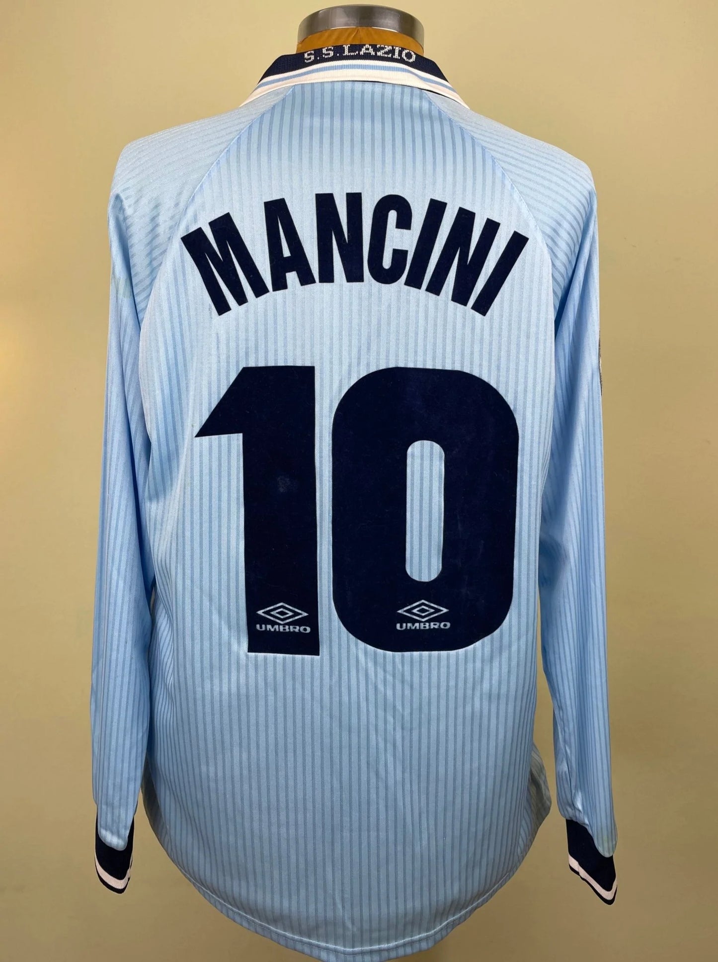 Match Shirt • Club • Lazio • 1997 • Umbro • Home • #10 • Roberto Mancini • Match Worn