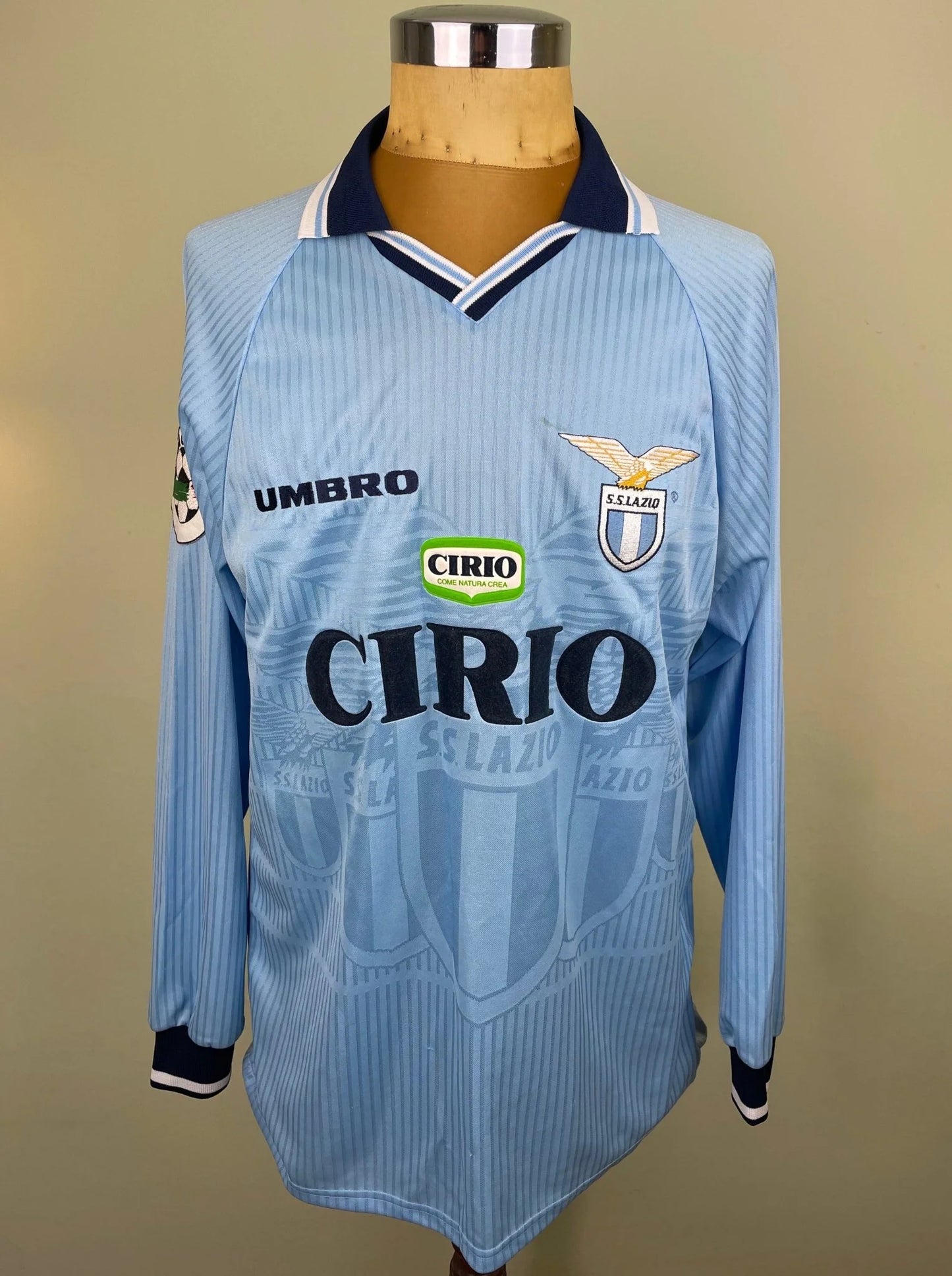 Match Shirt • Club • Lazio • 1997 • Umbro • Home • #10 • Roberto Mancini • Match Worn