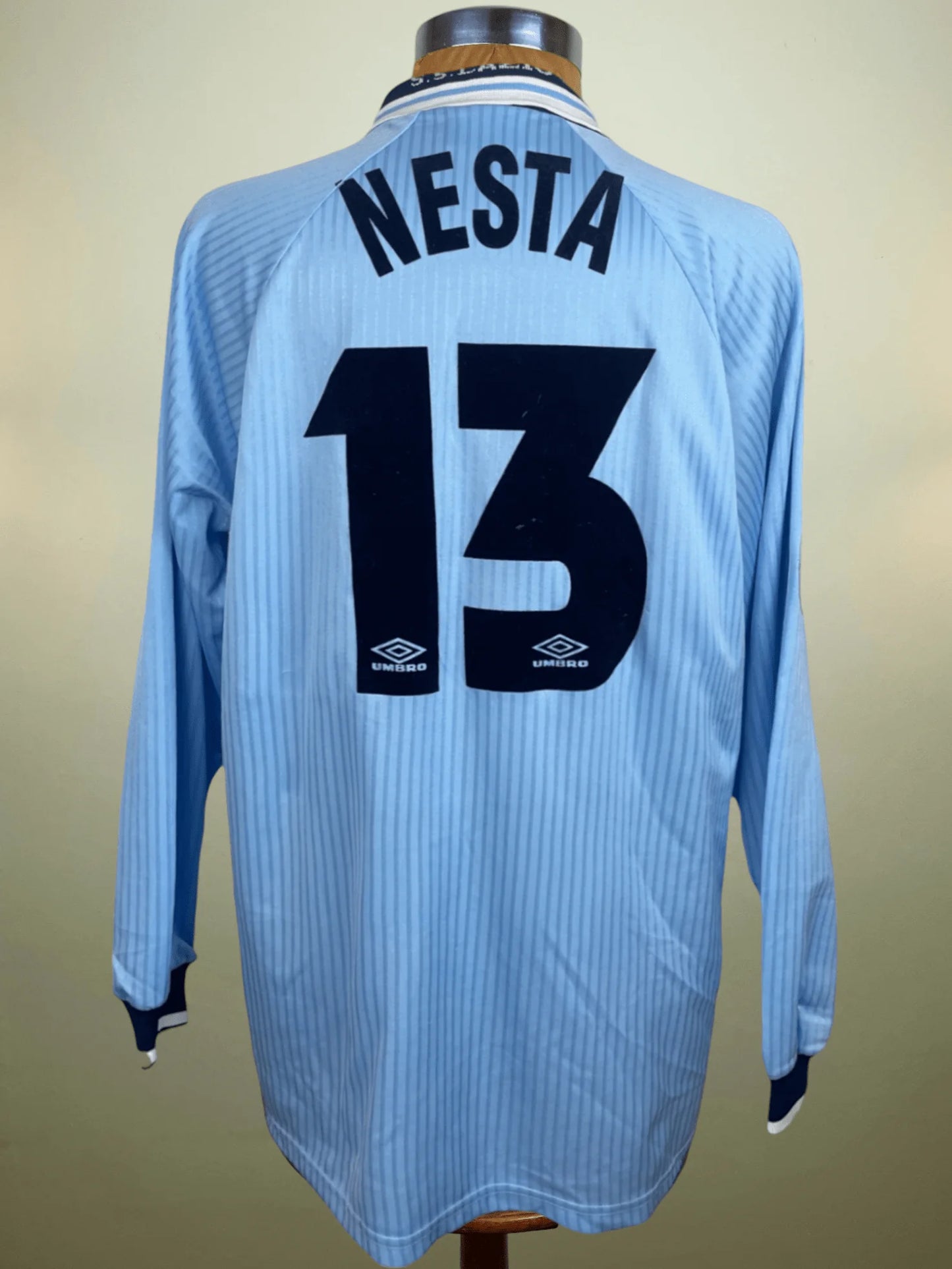 Match Shirt • Club • Lazio • 1997 • Umbro • Home • #13 • Alessandro Nesta • Match Worn