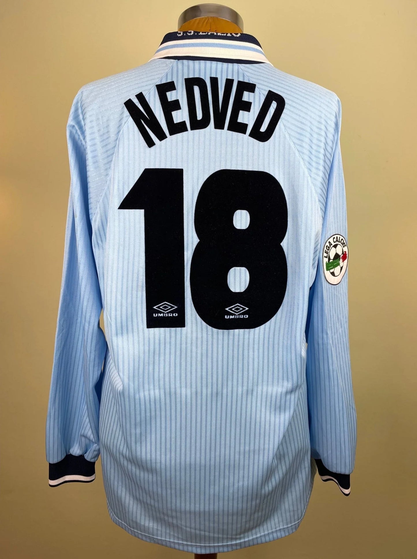 Match Shirt • Club • Lazio • 1997 • Umbro • Home • #18 • Pavel Nedved • Match Worn