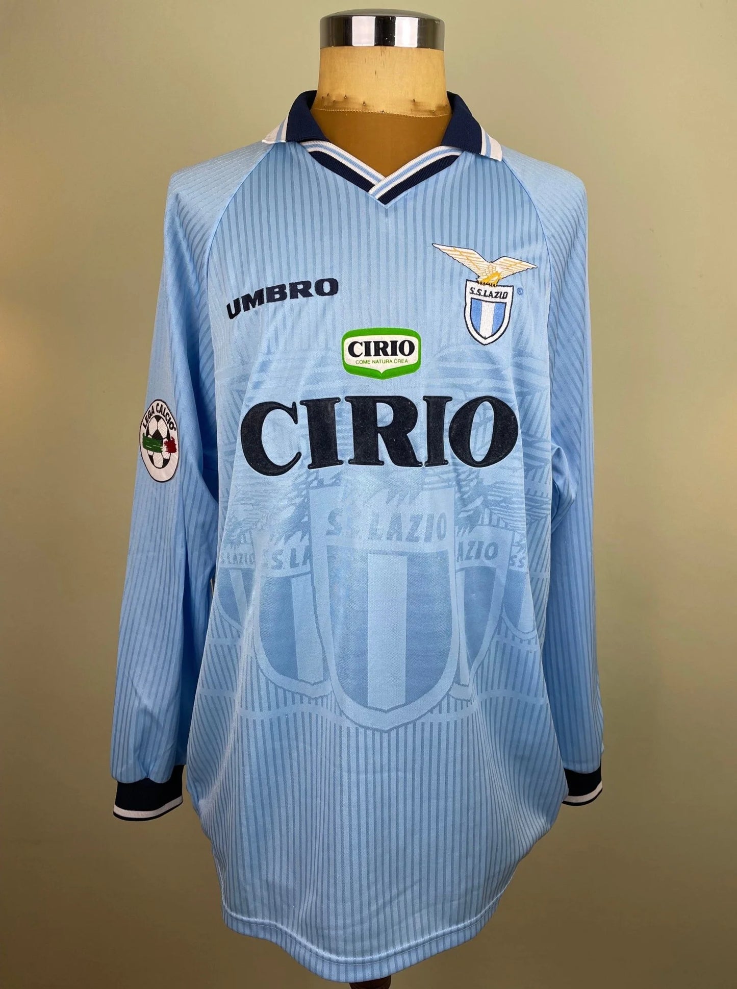 Match Shirt • Club • Lazio • 1997 • Umbro • Home • #18 • Pavel Nedved • Match Worn