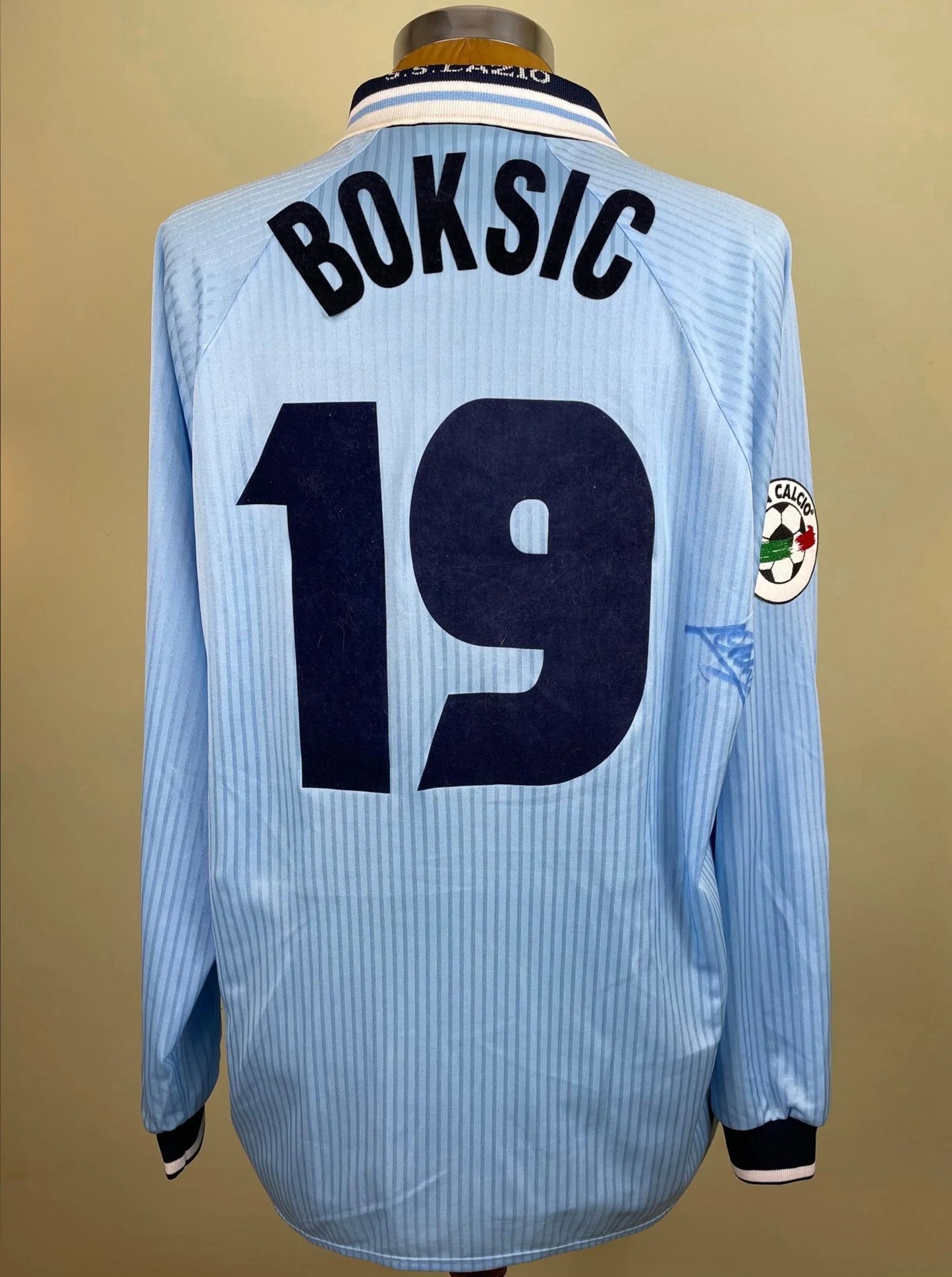 Match Shirt • Club • Lazio • 1997 • Umbro • Home • #19 • Alen Bokšić • Match Worn • Signed