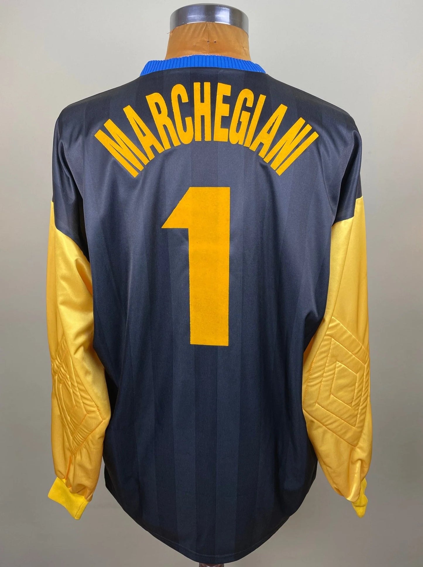 Match Shirt • Club • Lazio • 1997 • Umbro • Keeper • #1 • Luca Marchegiani • UEFA Cup vs Auxerre