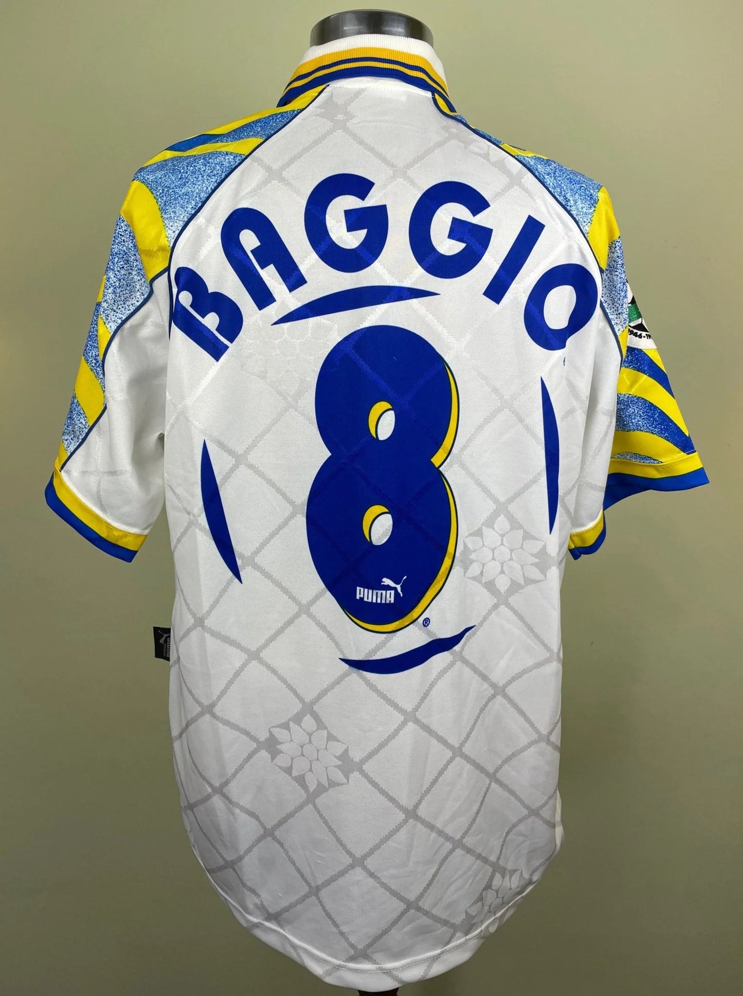 Match Shirt • Club • Parma • 1996 • Puma • Home • #8 • Dino Baggio • Match Worn