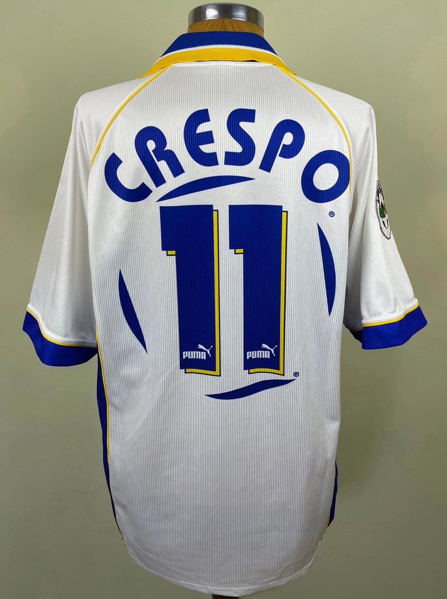 Match Shirt • Club • Parma • 1997 • Puma • Home • #11 • Hernan Crespo • Match Worn