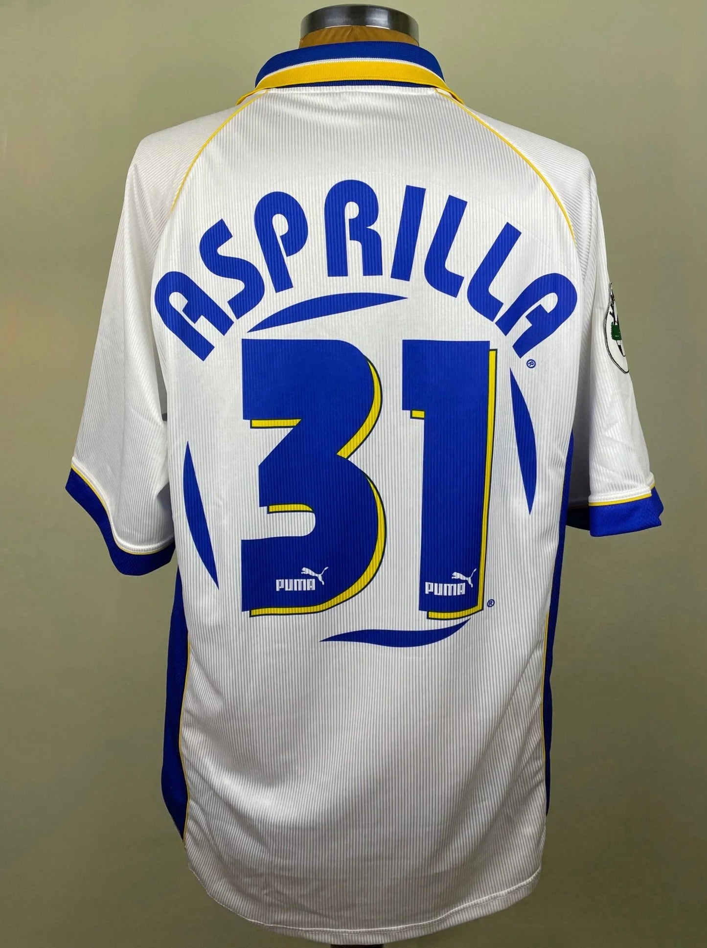 Match Shirt • Club • Parma • 1997 • Puma • Home • #31 • Faustino Asprilla • Match Worn