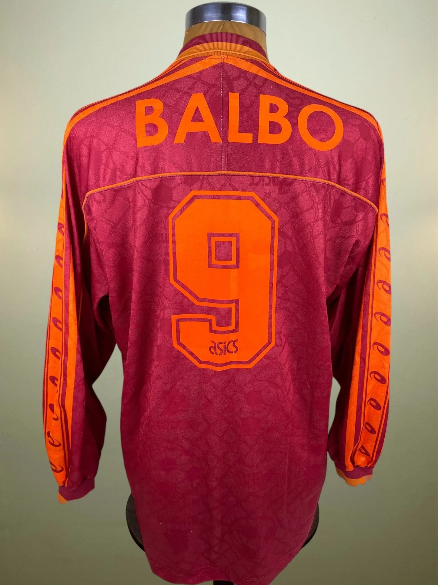 Match Shirt • Club • Roma • 1995 • Asics • Home • #9 • Abel Balbo • Match Worn