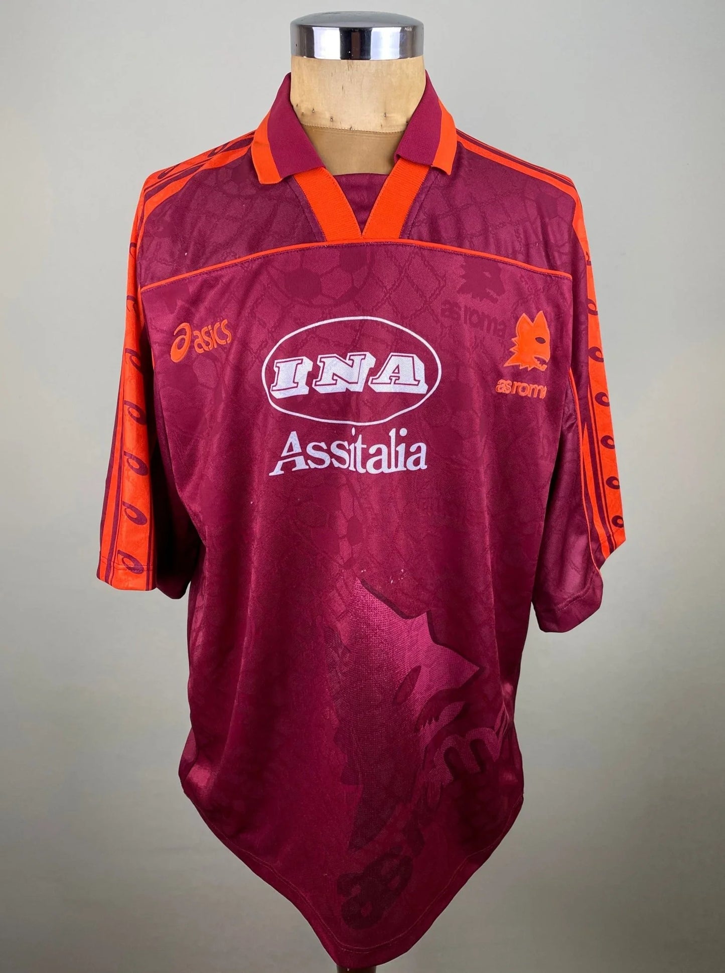 Match Shirt • Club • Roma • 1995 • Asics • Home • #9 • Abel Balbo • vs Lazio