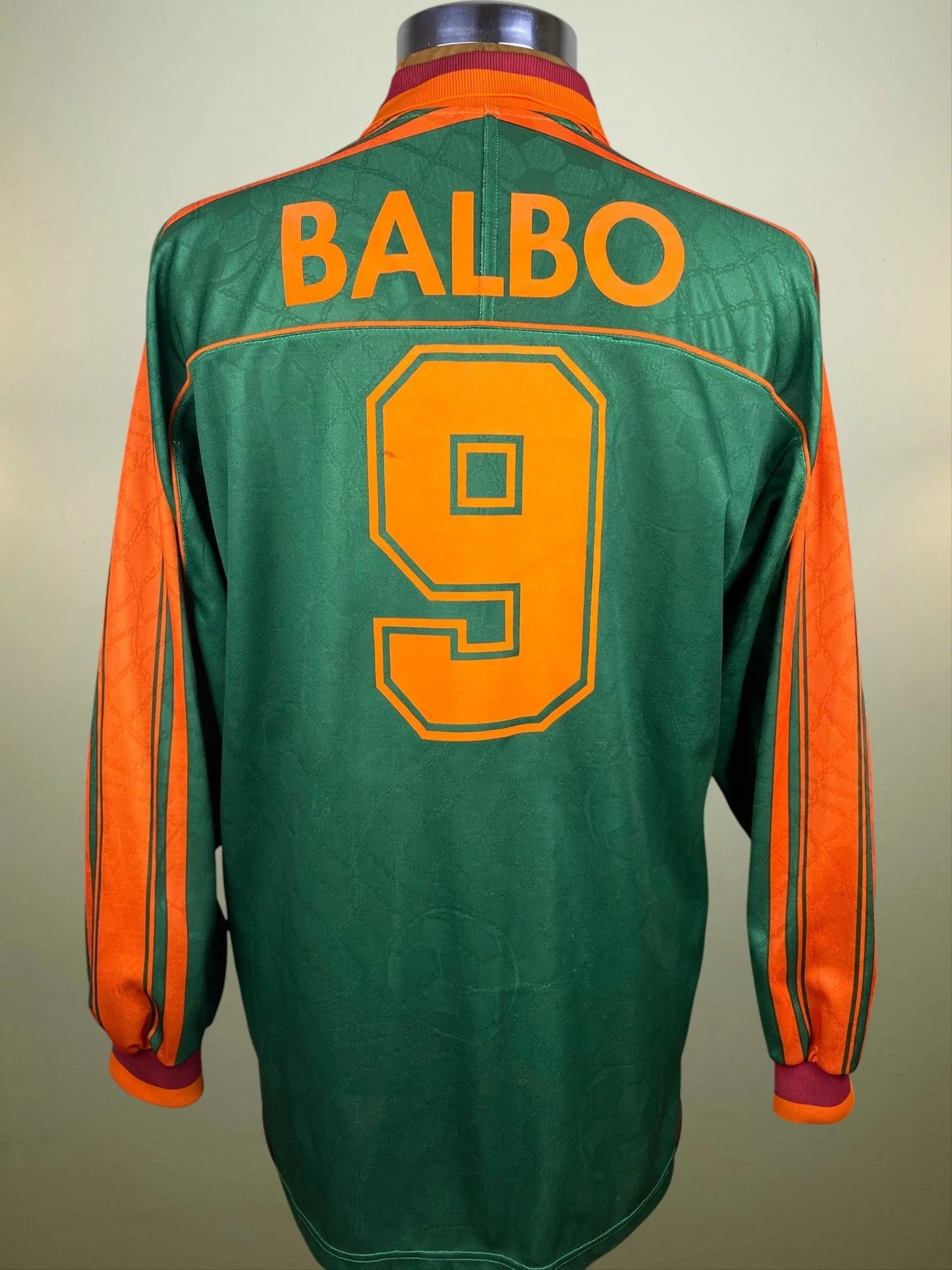 Match Shirt • Club • Roma • 1995 • Asics • Third • #9 • Abel Balbo • UEFA Cup • vs Slavia Prague