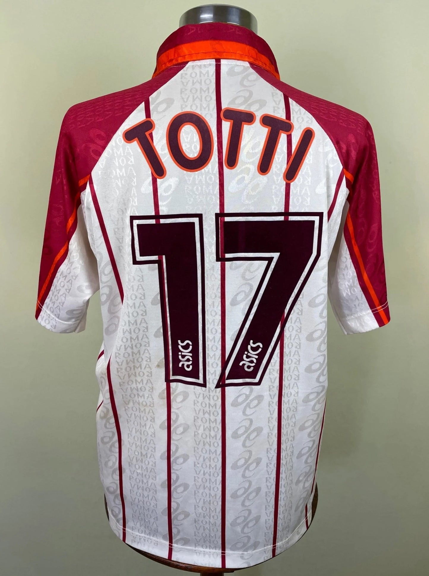 Match Shirt • Club • Roma • 1996 • Asics • Away • #17 • Francesco Totti • vs Milan