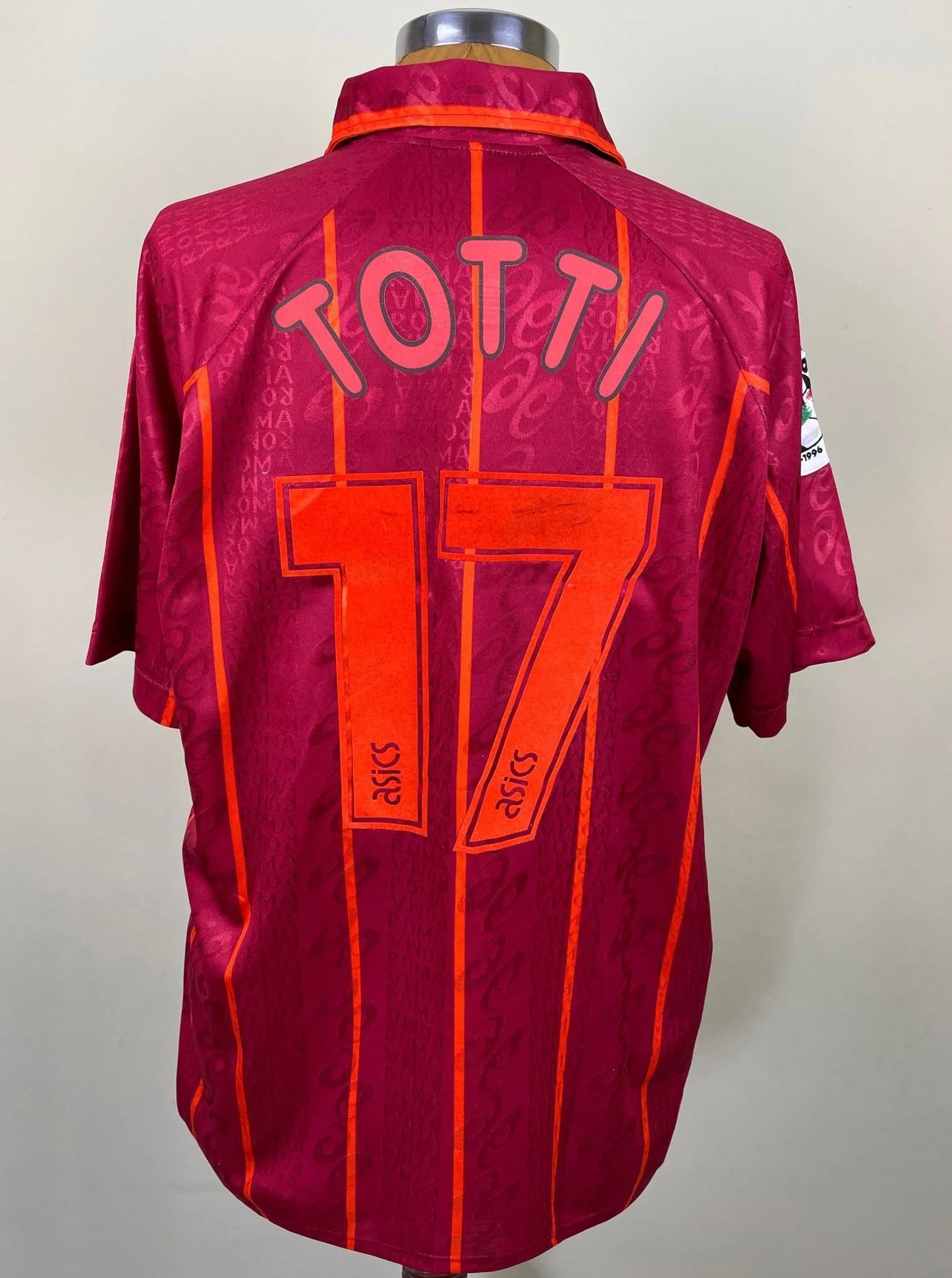 Match Shirt • Club • Roma • 1996 • Asics • Home • #17 • Francesco Totti • Match Worn
