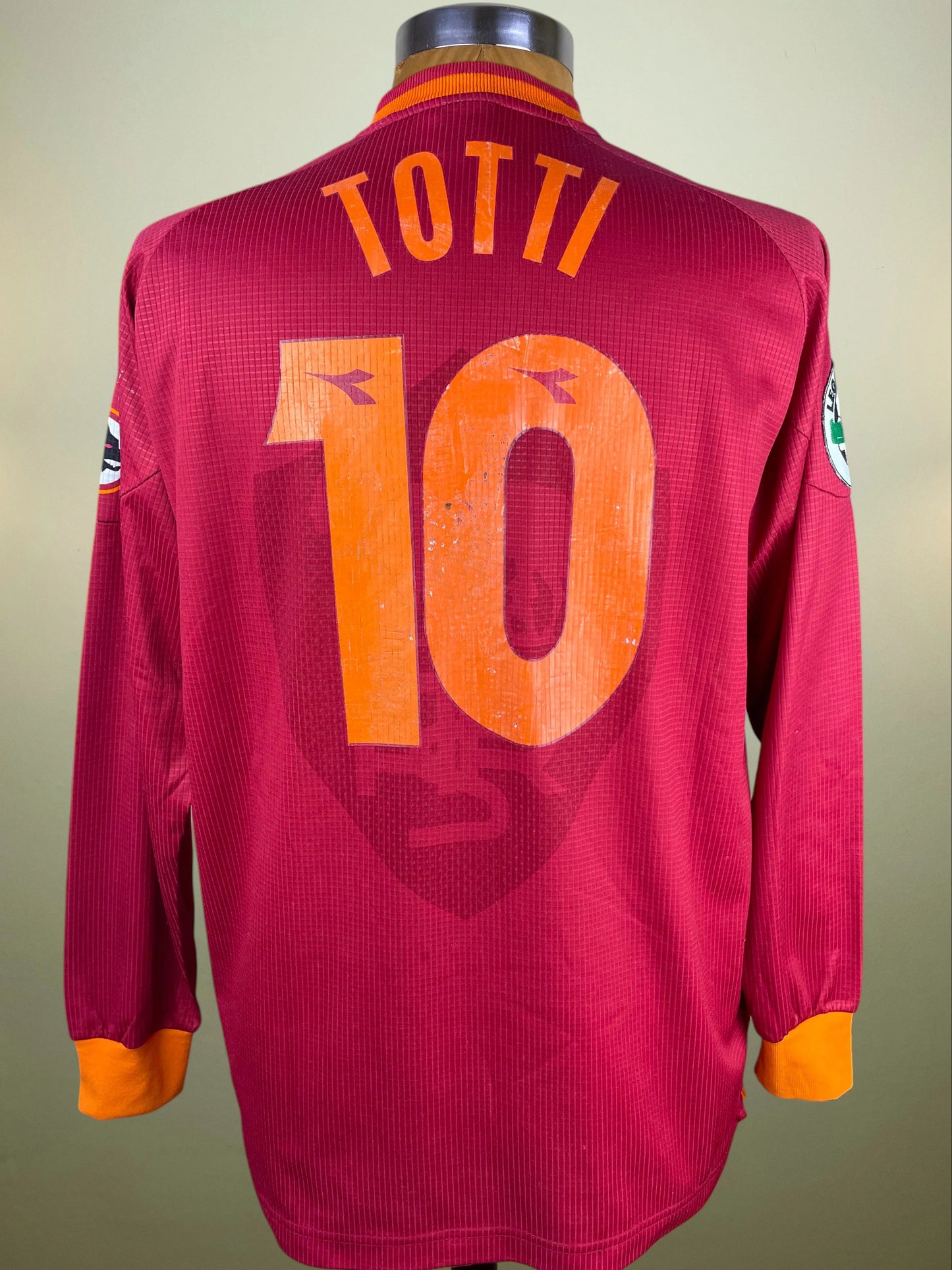 Match Shirt • Club • Roma • 1997 • Diadora • Home • #10 • Francesco Totti • Match Worn