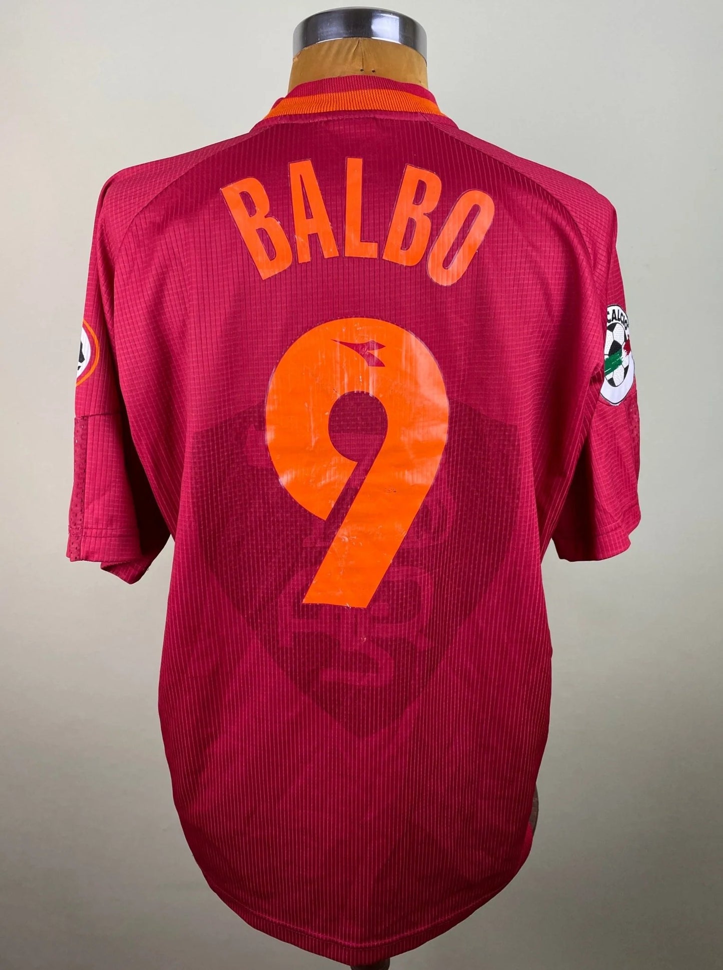Match Shirt • Club • Roma • 1997 • Diadora • Home • #9 • Abel Balbo • Match Worn