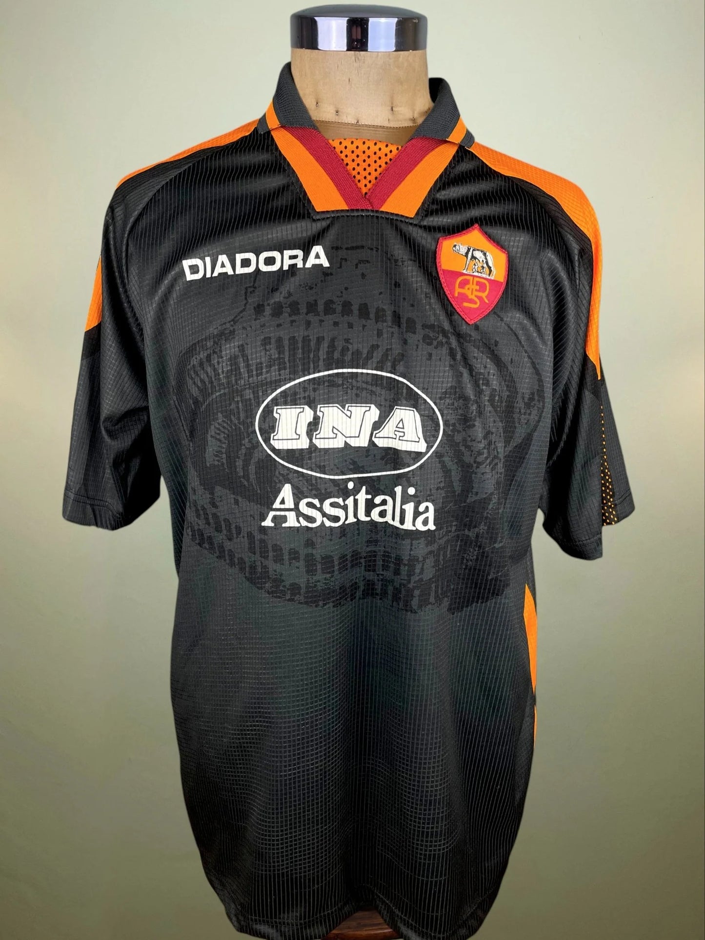 Match Shirt • Club • Roma • 1997 • Diadora • Third • #24 • Marco Delvecchio • vs Piacenza