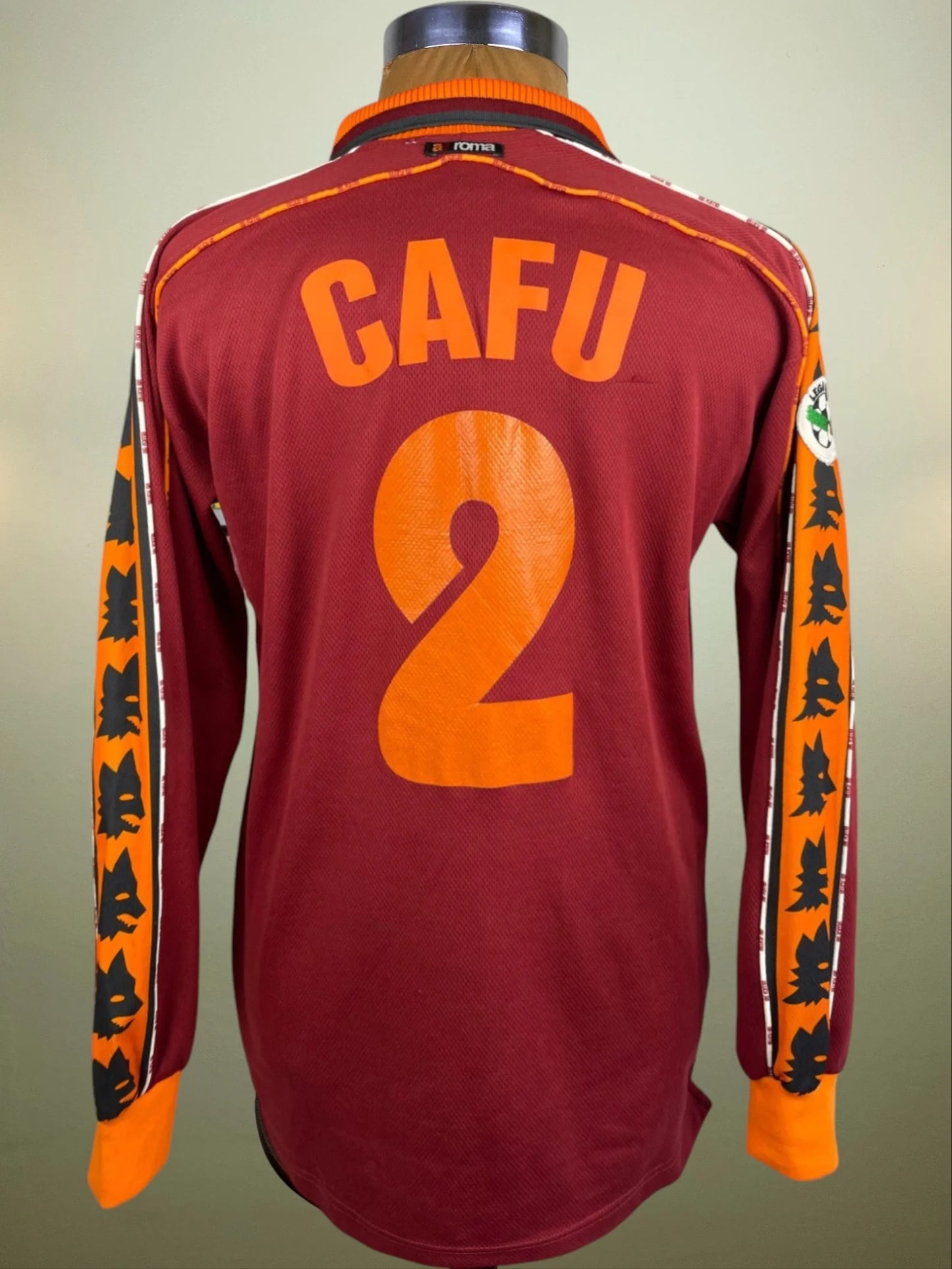 Match Shirt • Club • Roma • 1998 • Diadora • Home • #2 • Cafu • Match Worn