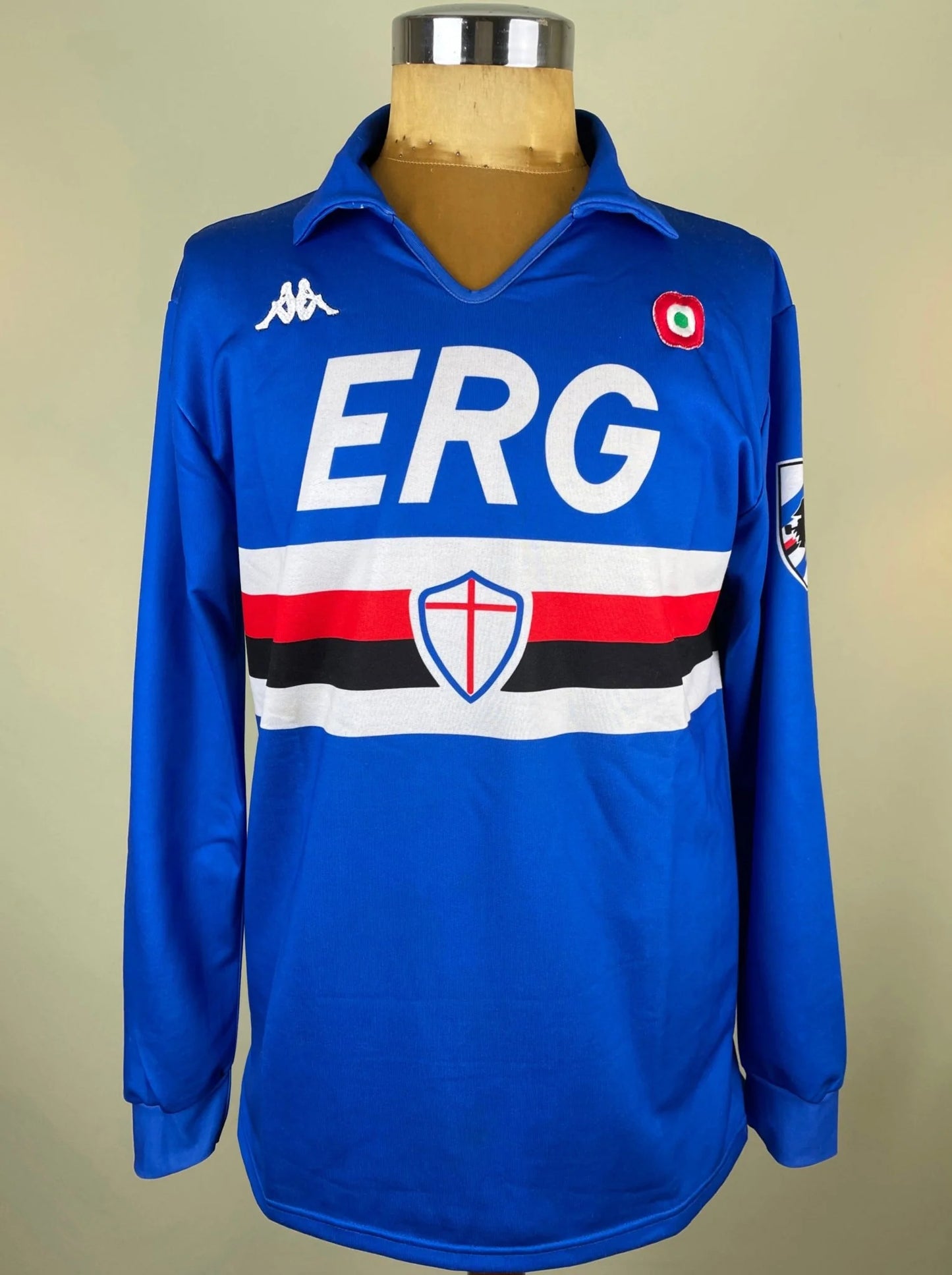 Match Shirt • Club • Sampdoria • 1988 • Kappa • Home • #9 • Gianluca Vialli • Match Worn