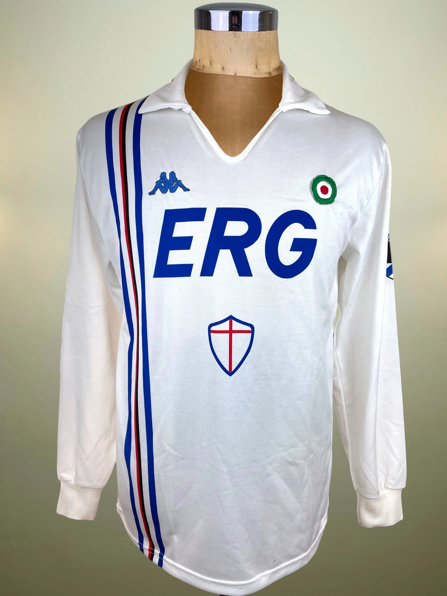 Match Shirt • Club • Sampdoria • 1989 • Kappa • Away • #9 • Gianluca Vialli • Match Worn