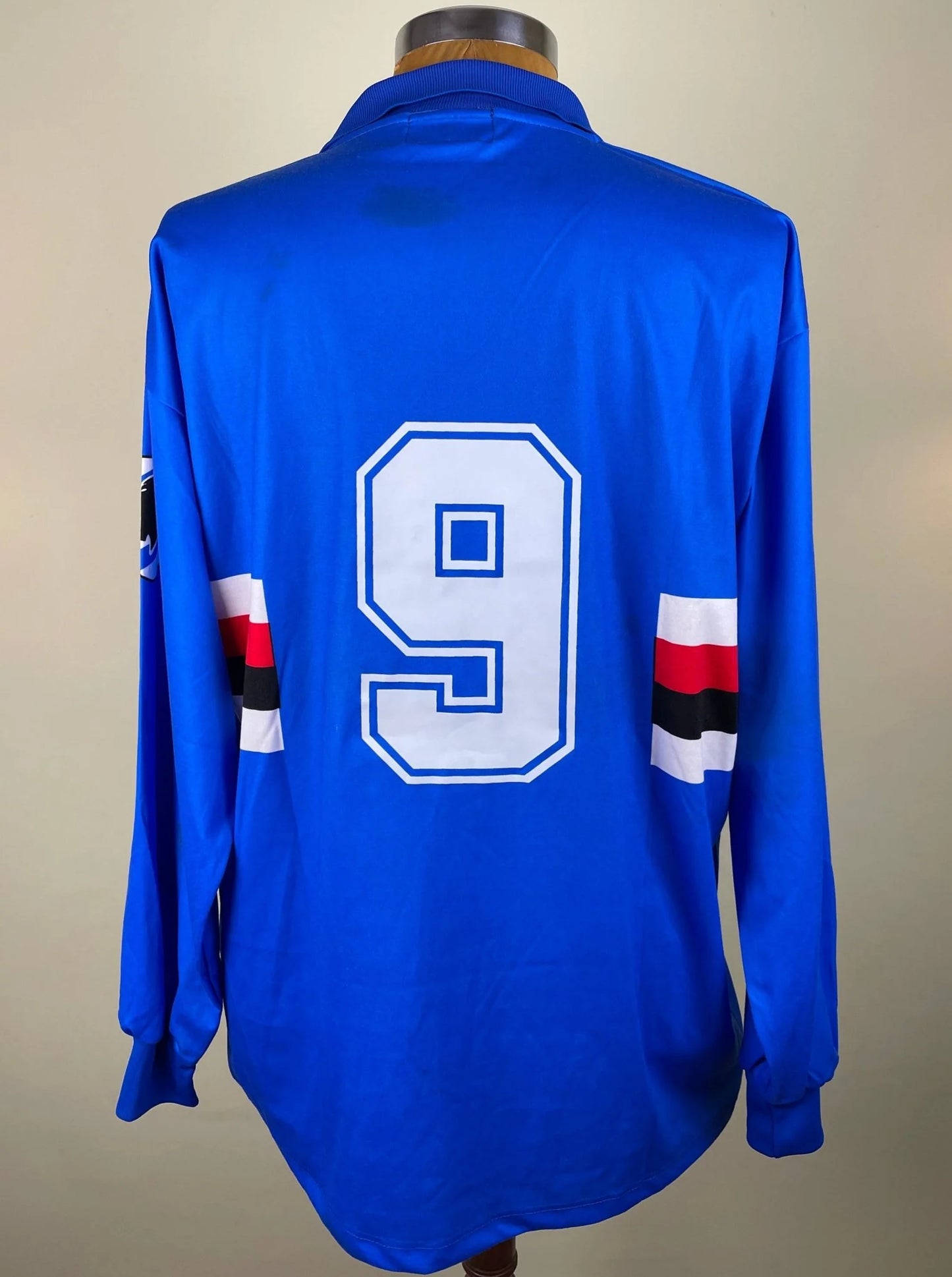 Match Shirt • Club • Sampdoria • 1993 • Asics • Home • #9 • David Platt • Match Worn • Unwashed
