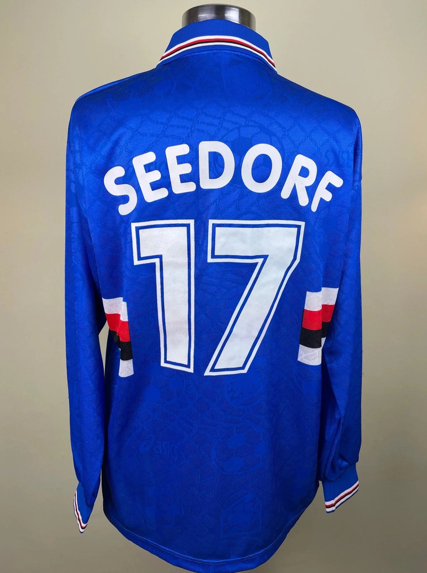 Match Shirt • Club • Sampdoria • 1995 • Asics • Home • #17 • Clarence Seedorf • Match Worn