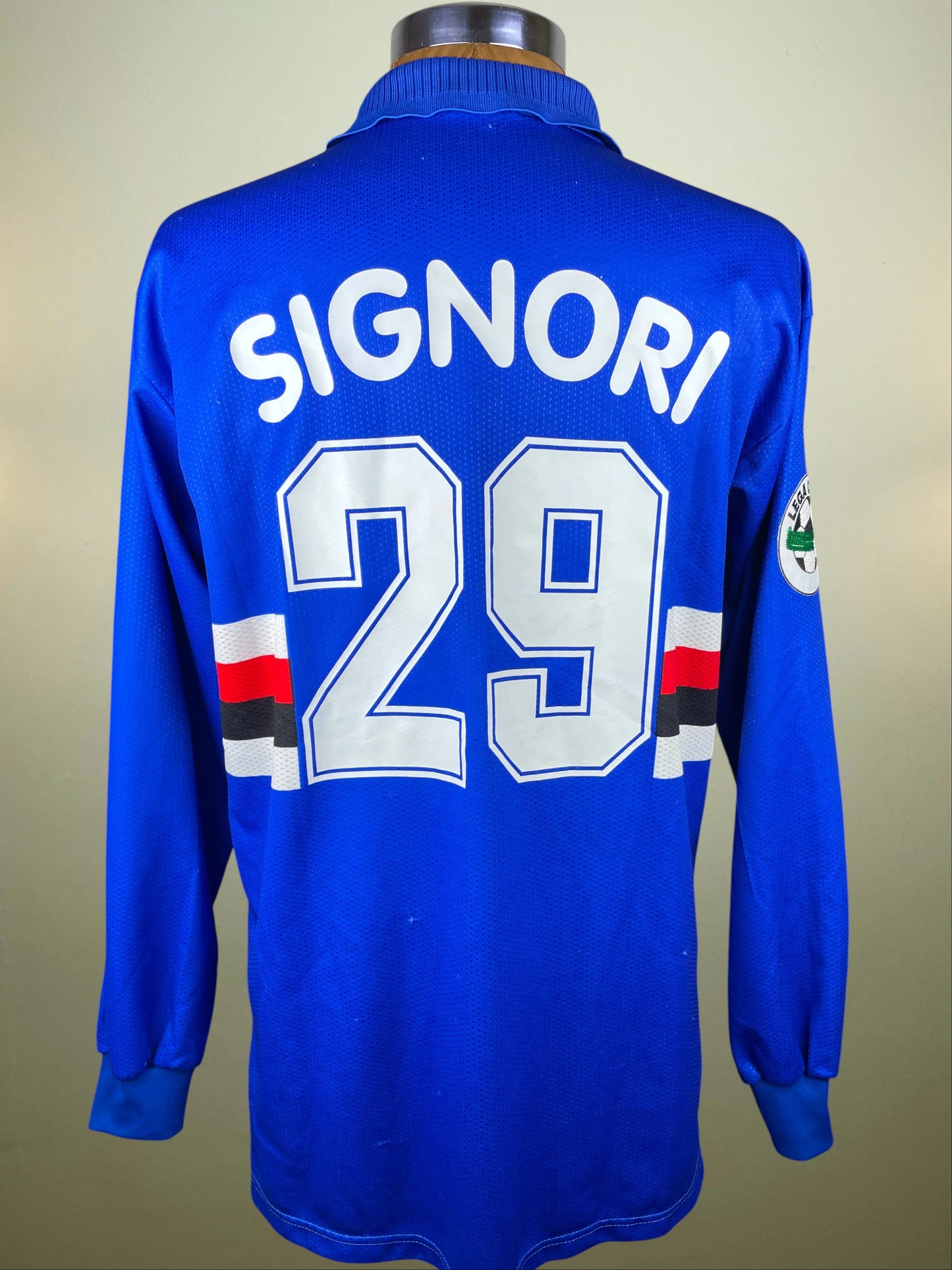 Match Shirt • Club • Sampdoria • 1997 • Asics • Home • #29 • Giuseppe Signori • Match Worn