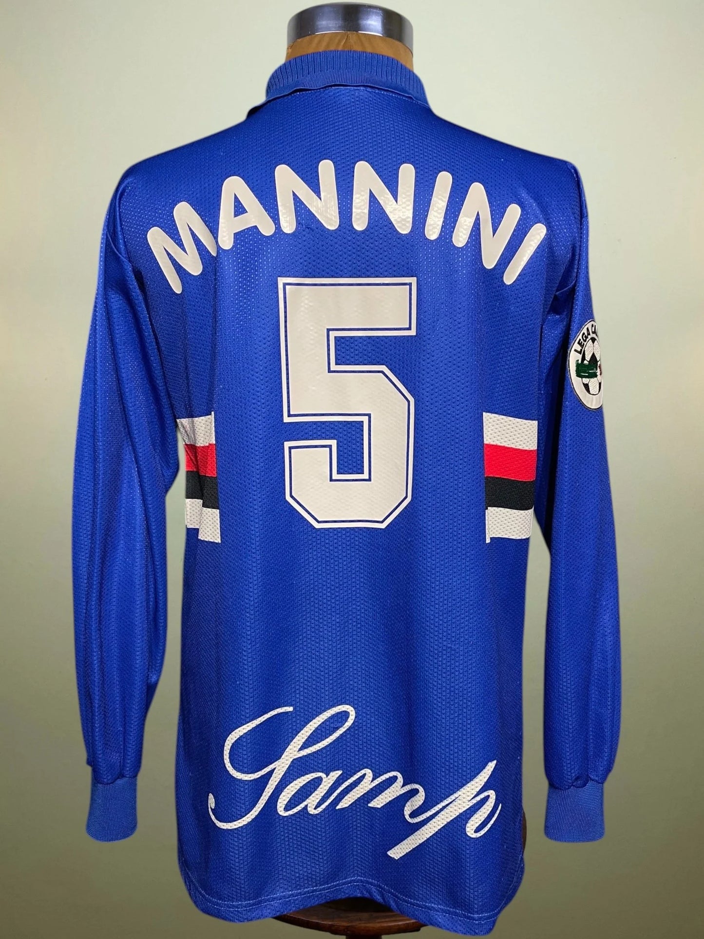 Match Shirt • Club • Sampdoria • 1997 • Asics • Home • #5 • Moreno Mannini • Match Worn