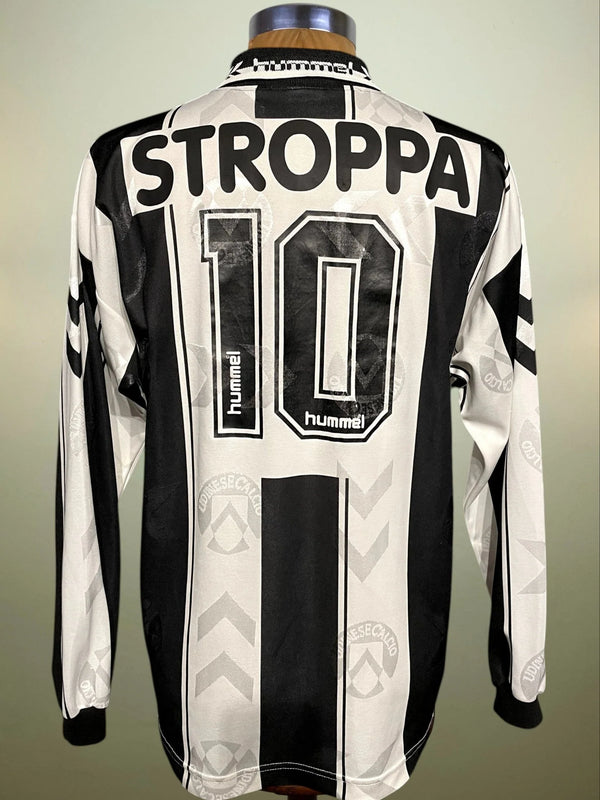 Match Shirt • Club • Udinese • 1995 • Hummel • Home • 10 • Giovanni Stroppa • Match Worn - Calcio 90