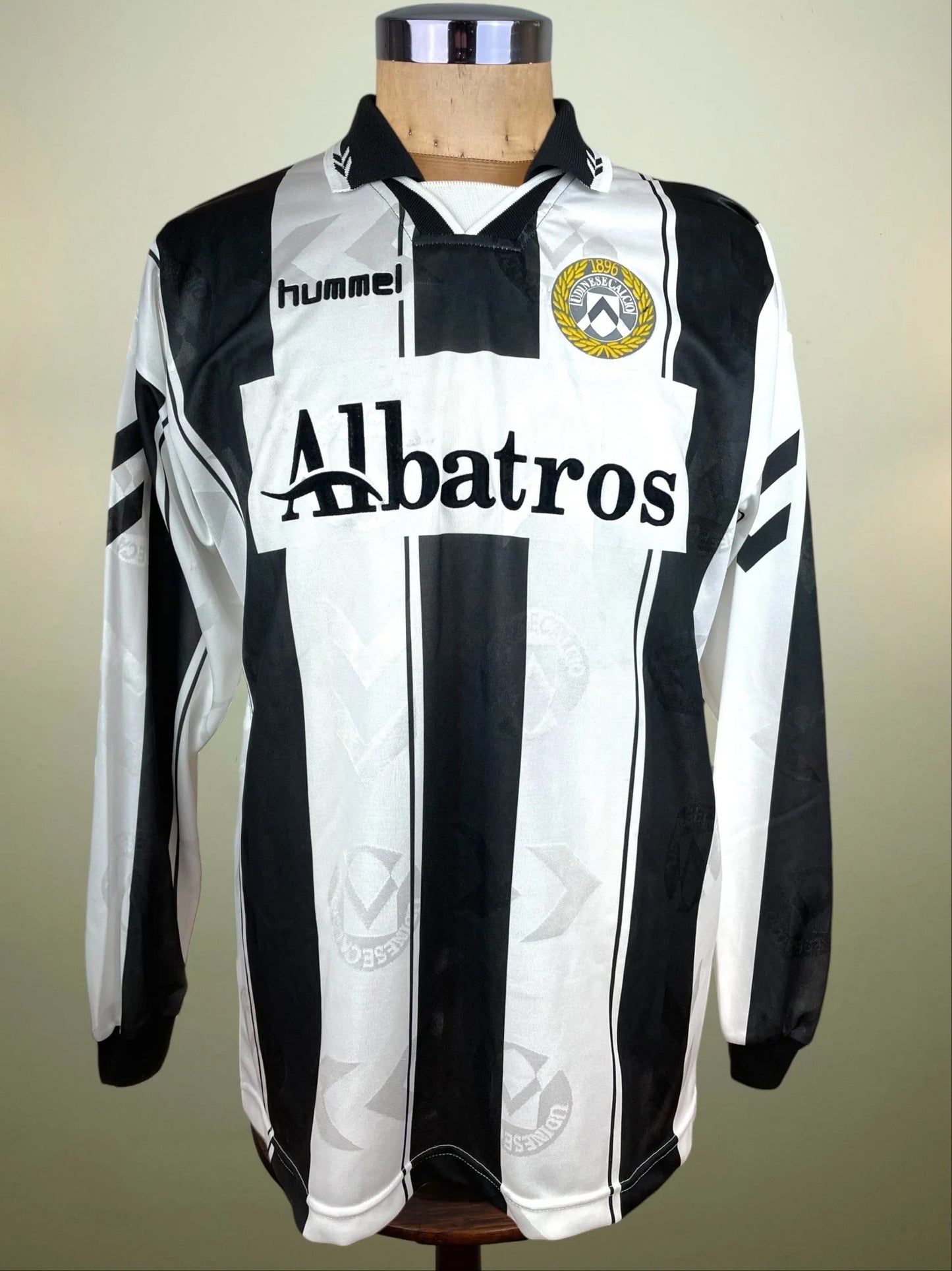 Match Shirt • Club • Udinese • 1995 • Hummel • Home • #7 • Raffaele Ametrano • Match Worn