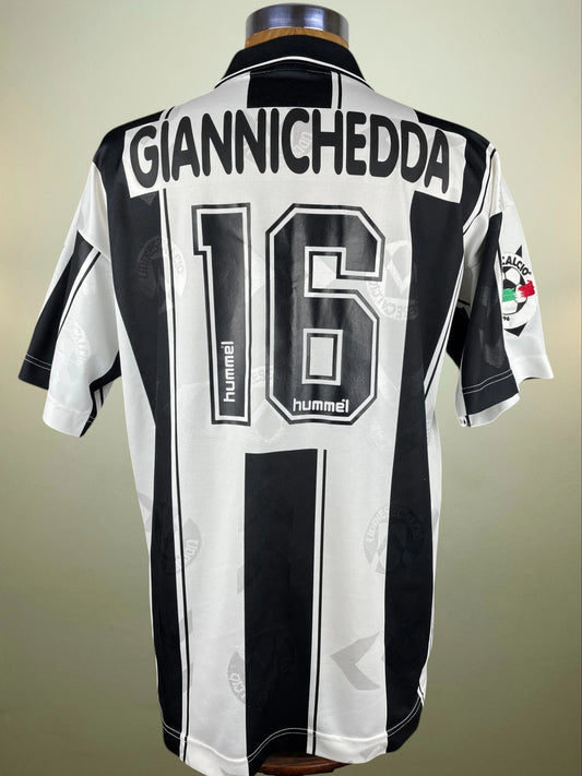 Match Shirt • Club • Udinese • 1996 • Hummel • Home • #16 • Giuliano Giannichedda • Match Worn 