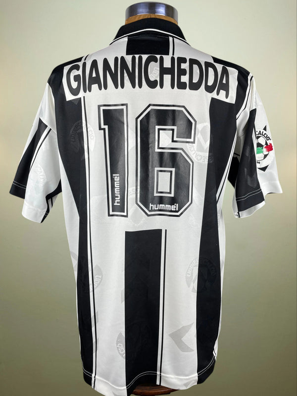 Match Shirt • Club • Udinese • 1996 • Hummel • Home • #16 • Giuliano Giannichedda • Match Worn 