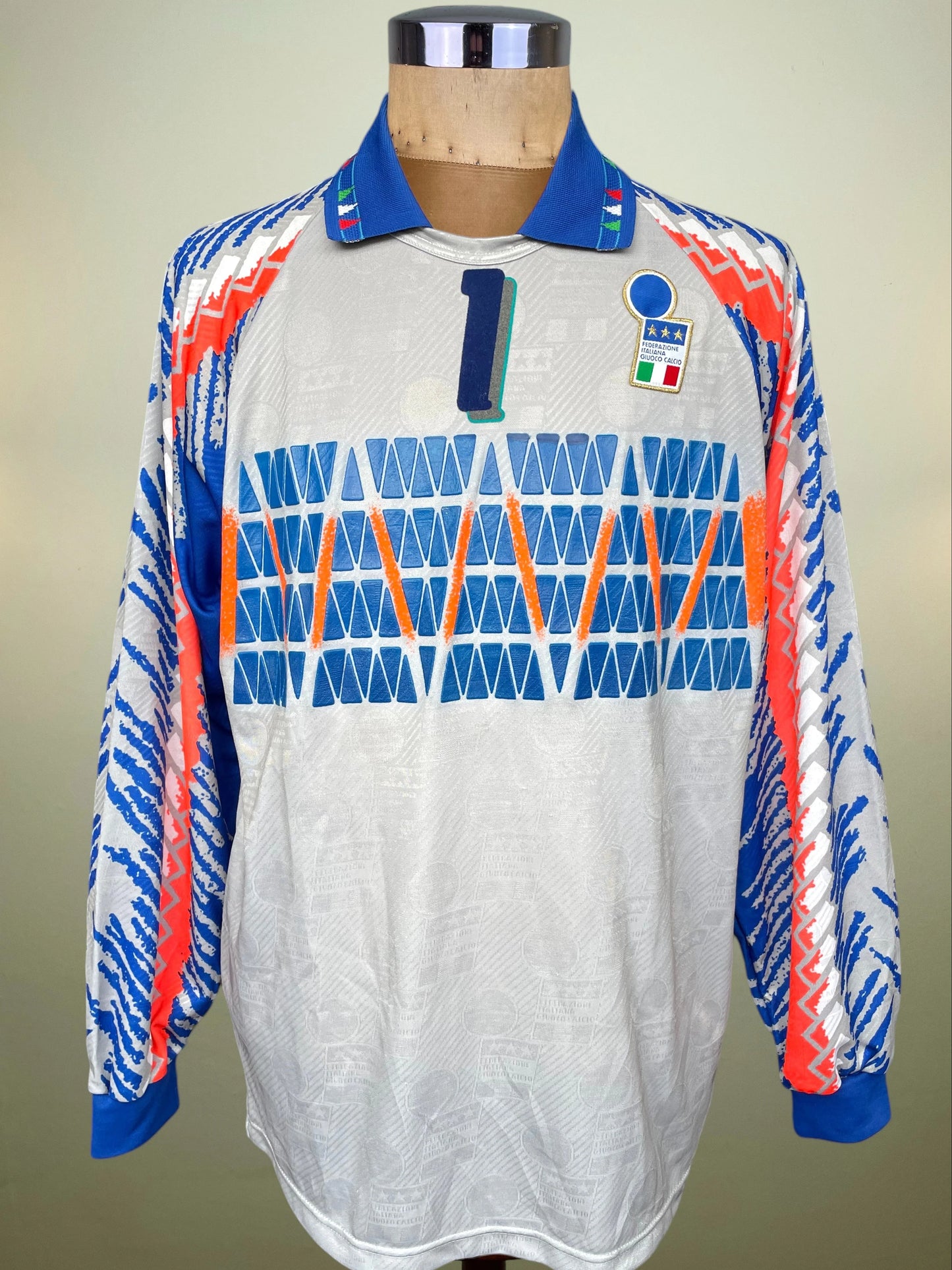 Match Shirt • National • Italia • 1994 • Diadora • Keeper • #1 • WC 94 • Gianluca Pagliuca