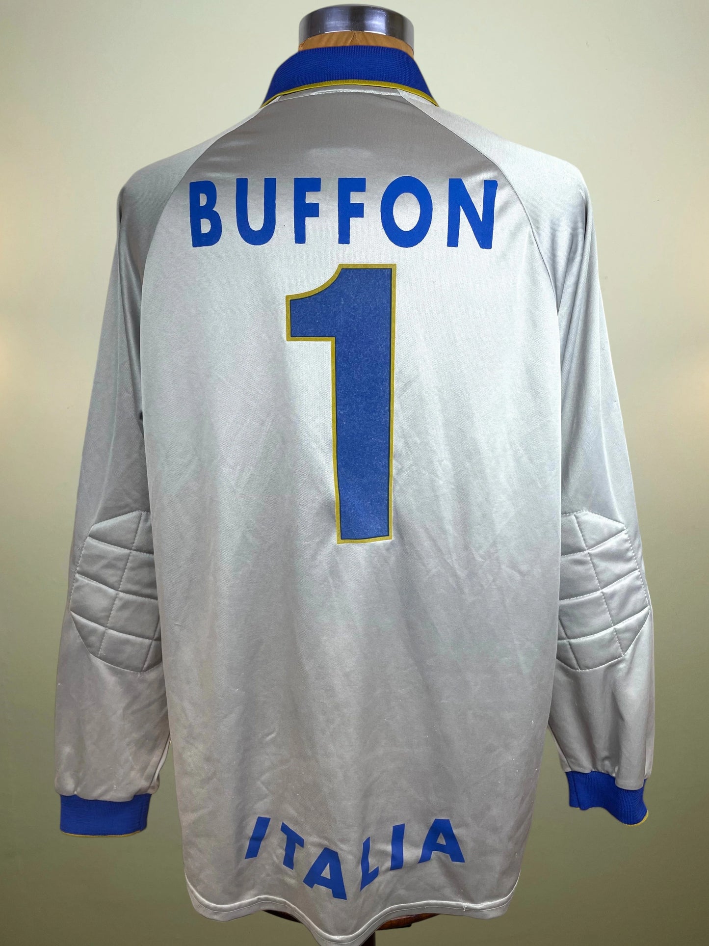Match Shirt • National • Italia • 1997 • Nike • Keeper • #1 • Gianluigi Buffon • Giochi del Mediterraneo 97 • Match Worn