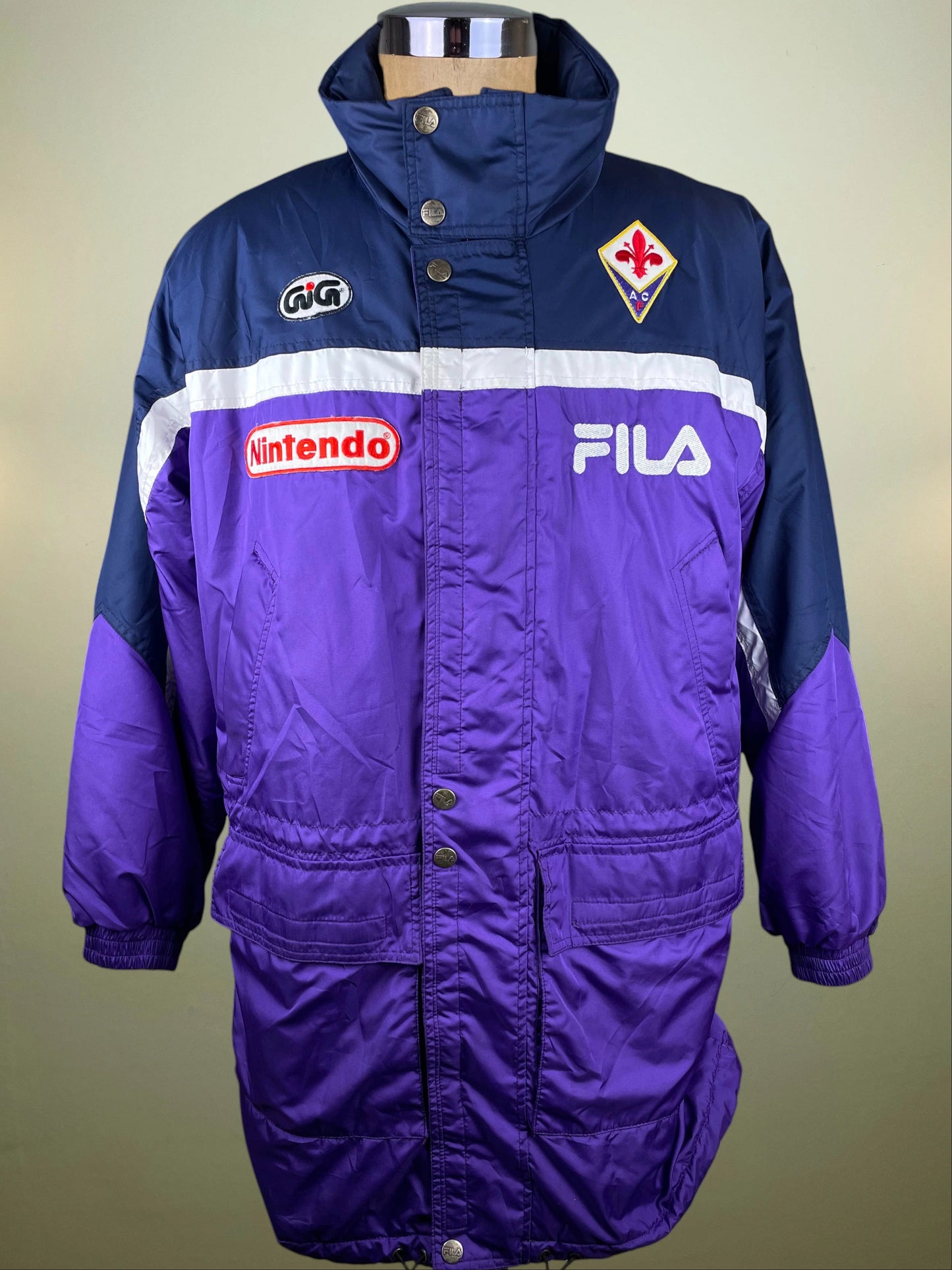 Player Issue Training • Fiorentina • 1997 • Fila • Bench Coat Jacket • Size M