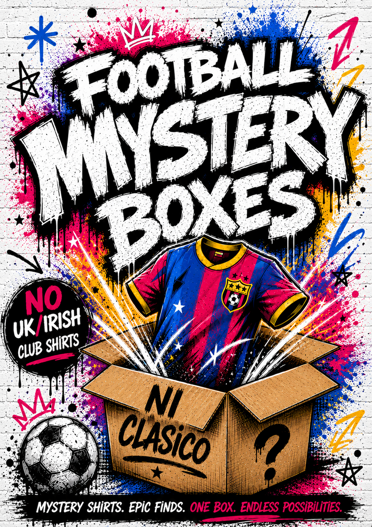 Authentic Football Shirt Mystery Box
 - Kids Edition - Size 15/16 yr old