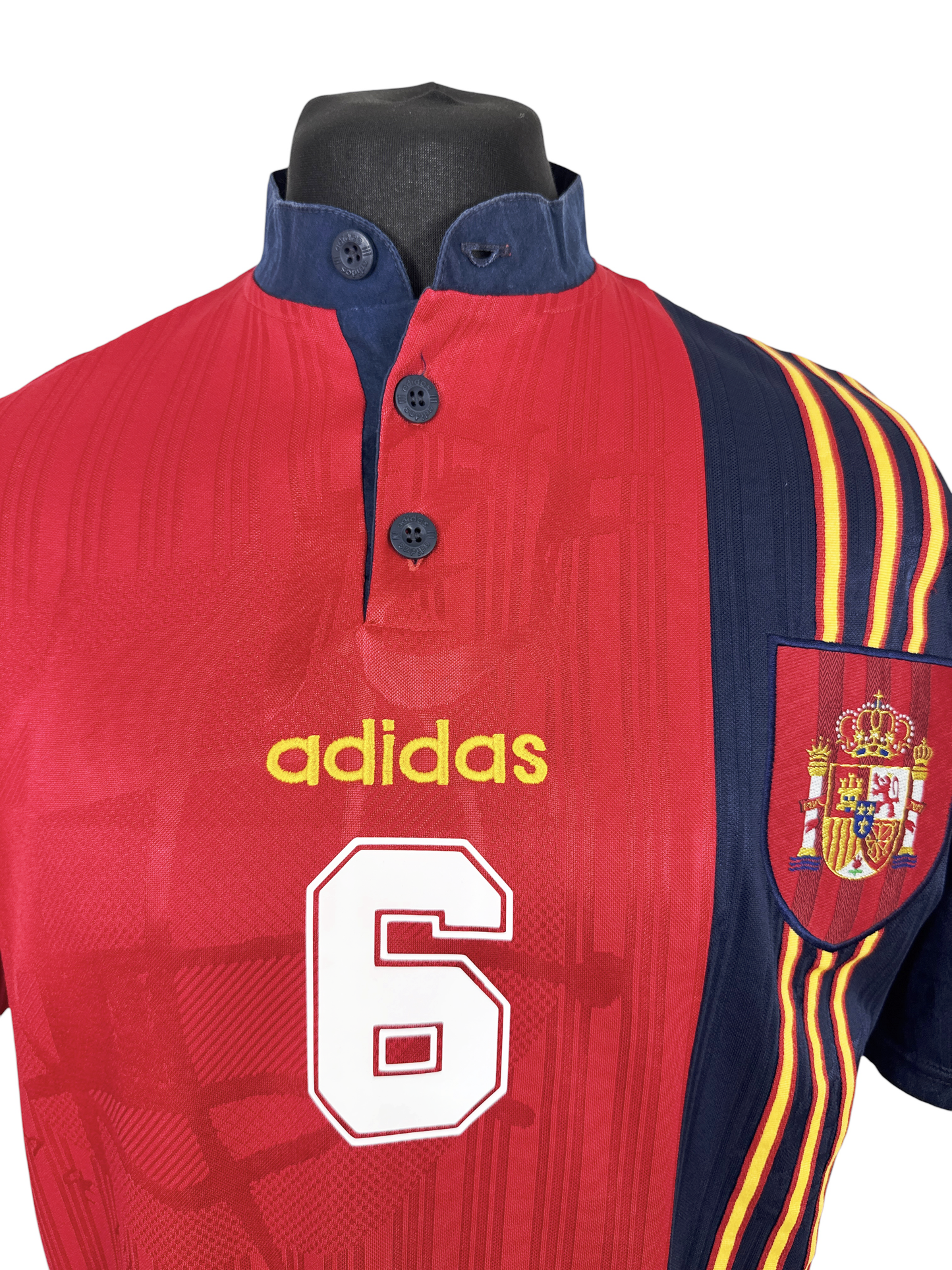 1996-98 Spain Home - Size L - R.Hierro #6
