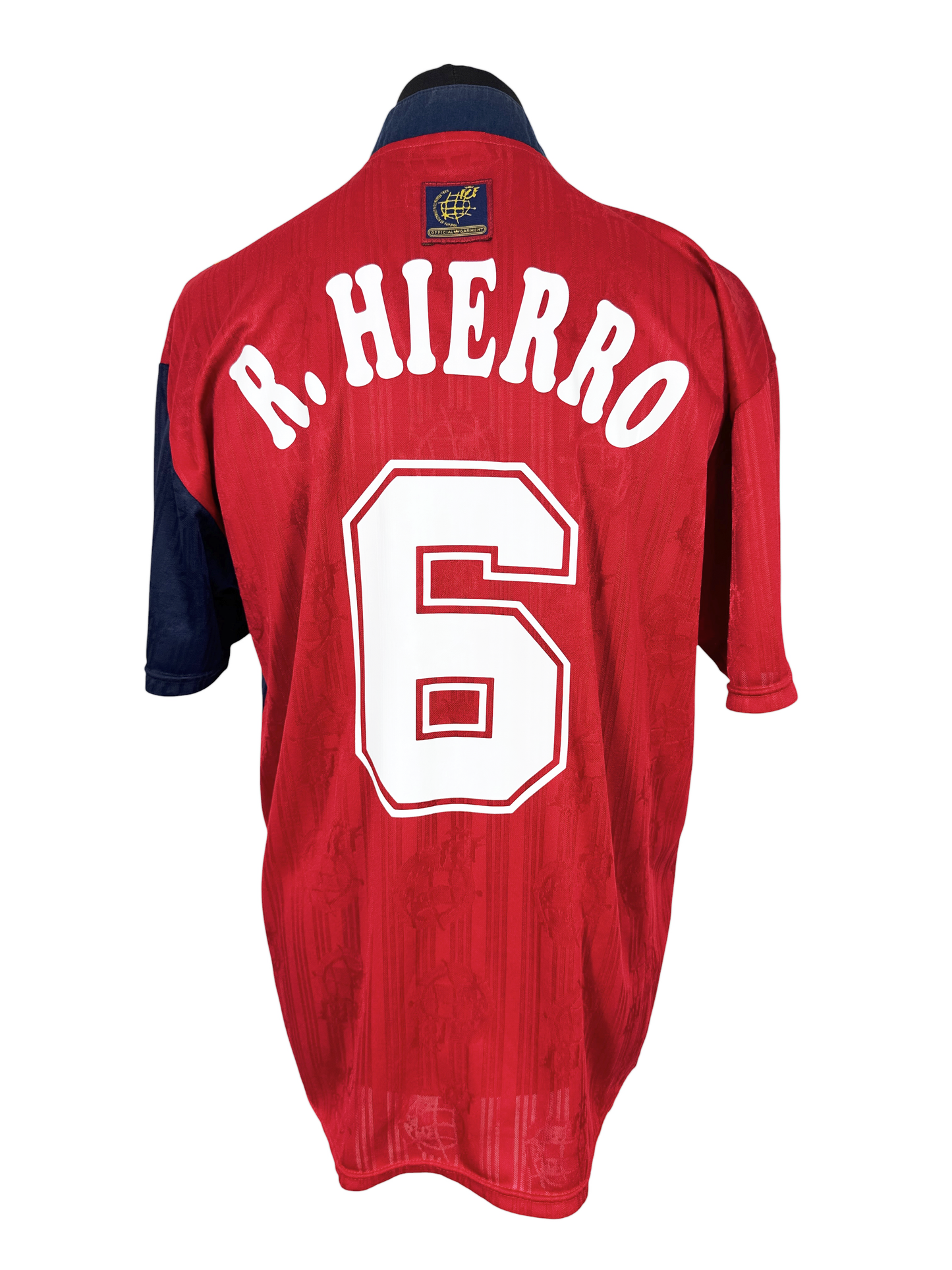 1996-98 Spain Home - Size L - R.Hierro #6
