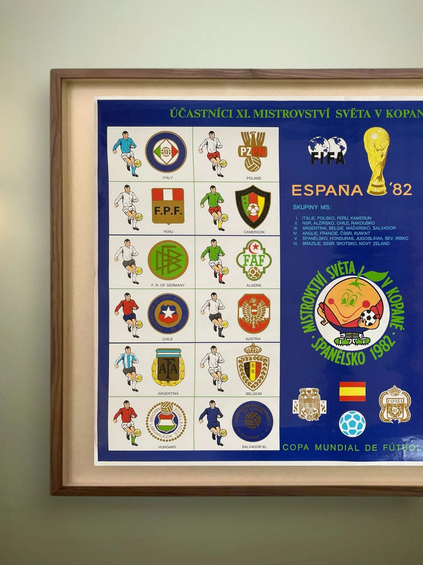 Store Memorabilia • Poster • 1982 • Espana 82 World Cup Czechoslovak Participants Poster (Copy)
