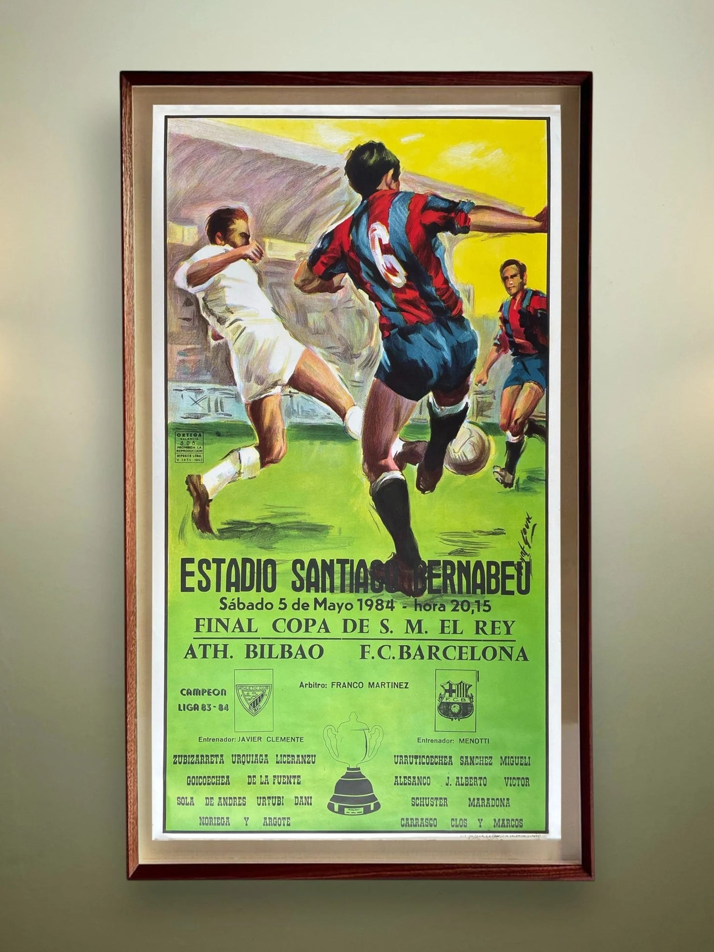 Store Memorabilia • Poster • Barcelona vs Atletico Bilbao • 1984 • Official Copa del Rey Final Poster