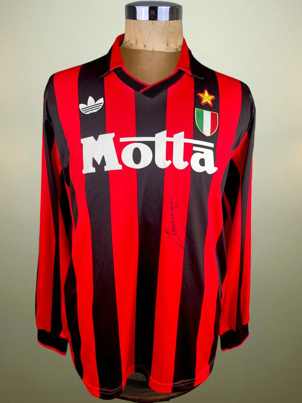 Store Shirt • AC Milan • 1992 • Adidas • Home • Size XL • Signed by Daniele Massaro