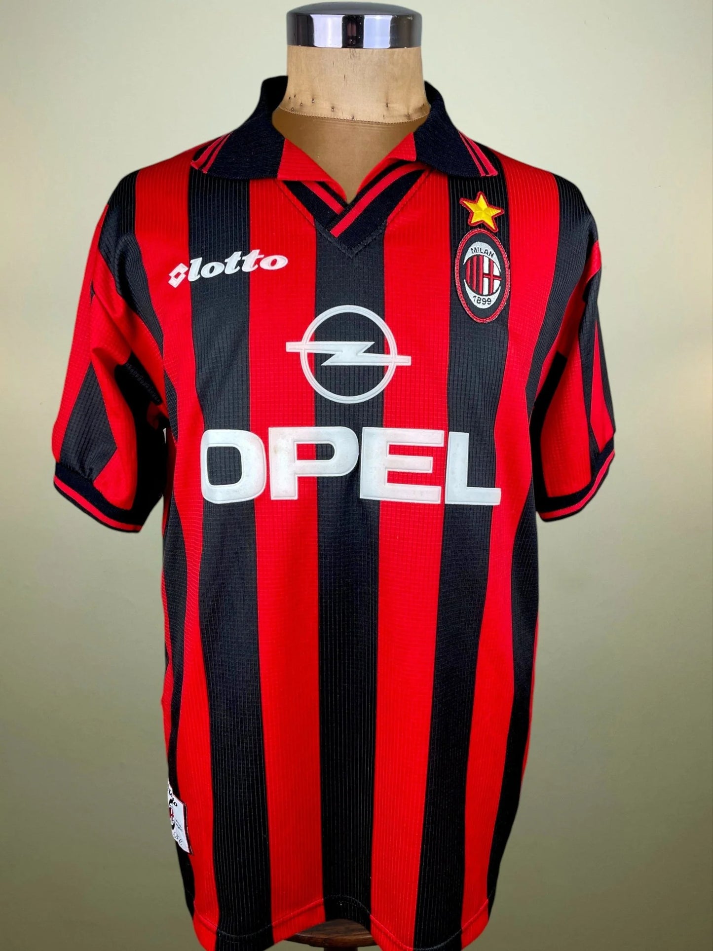 Store Shirt • AC Milan • 1997 • Lotto • Home • Alessandro Costacurta • Size XL