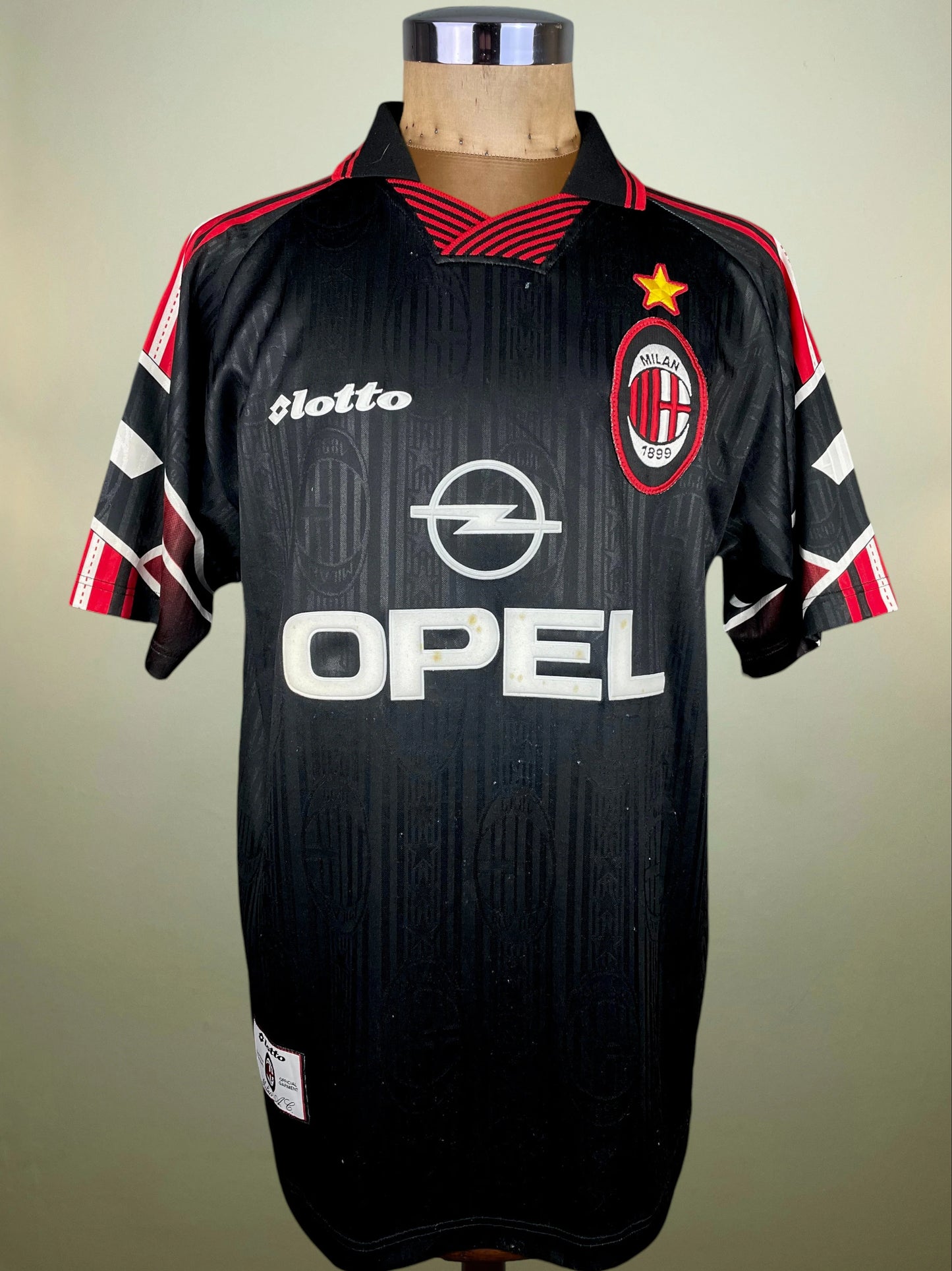 Store Shirt • AC Milan • 1997 • Lotto • Special Third • Worn vs Ajax in Amsterdam ArenA inauguration friendly • Size XL