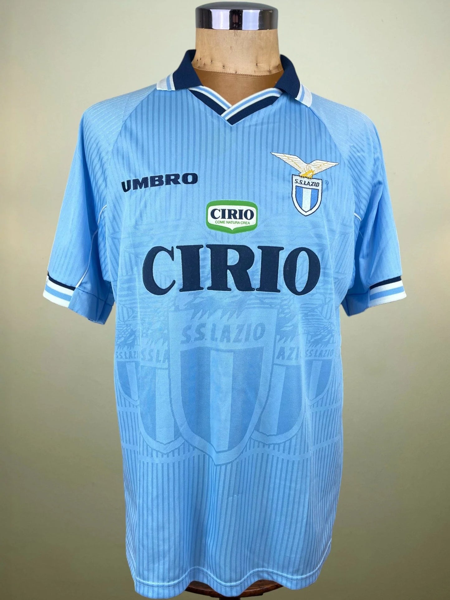 Match Shirt • Club • Lazio • 1997 • Umbro • Home • #10 • Roberto Mancini • Match Prepared