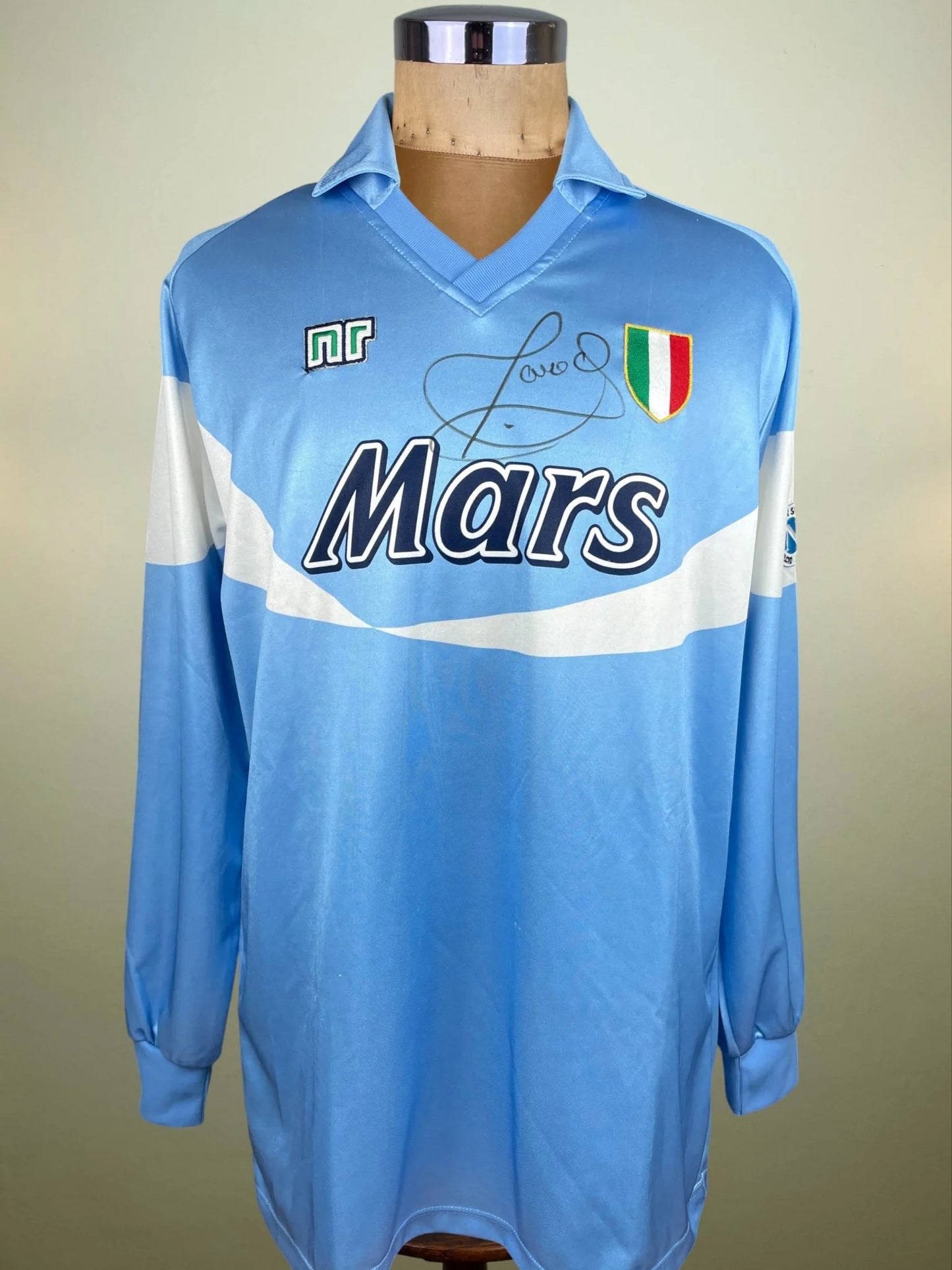 Store Shirt • Napoli • 1990 • Ennerre • Home • Size L • Signed by Careca