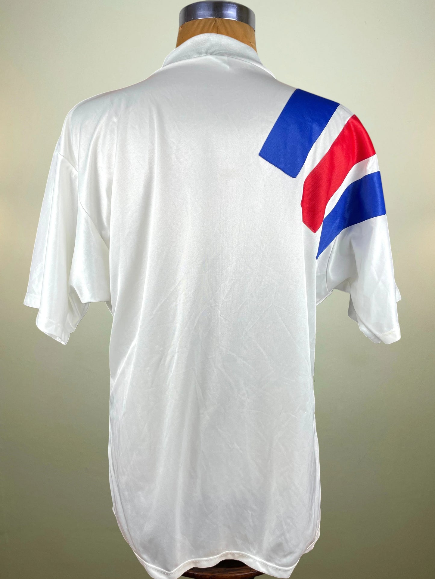  featuring a red and blue diagonal stripe pattern on the right shoulder and 'US World Team' branding on the left chest.