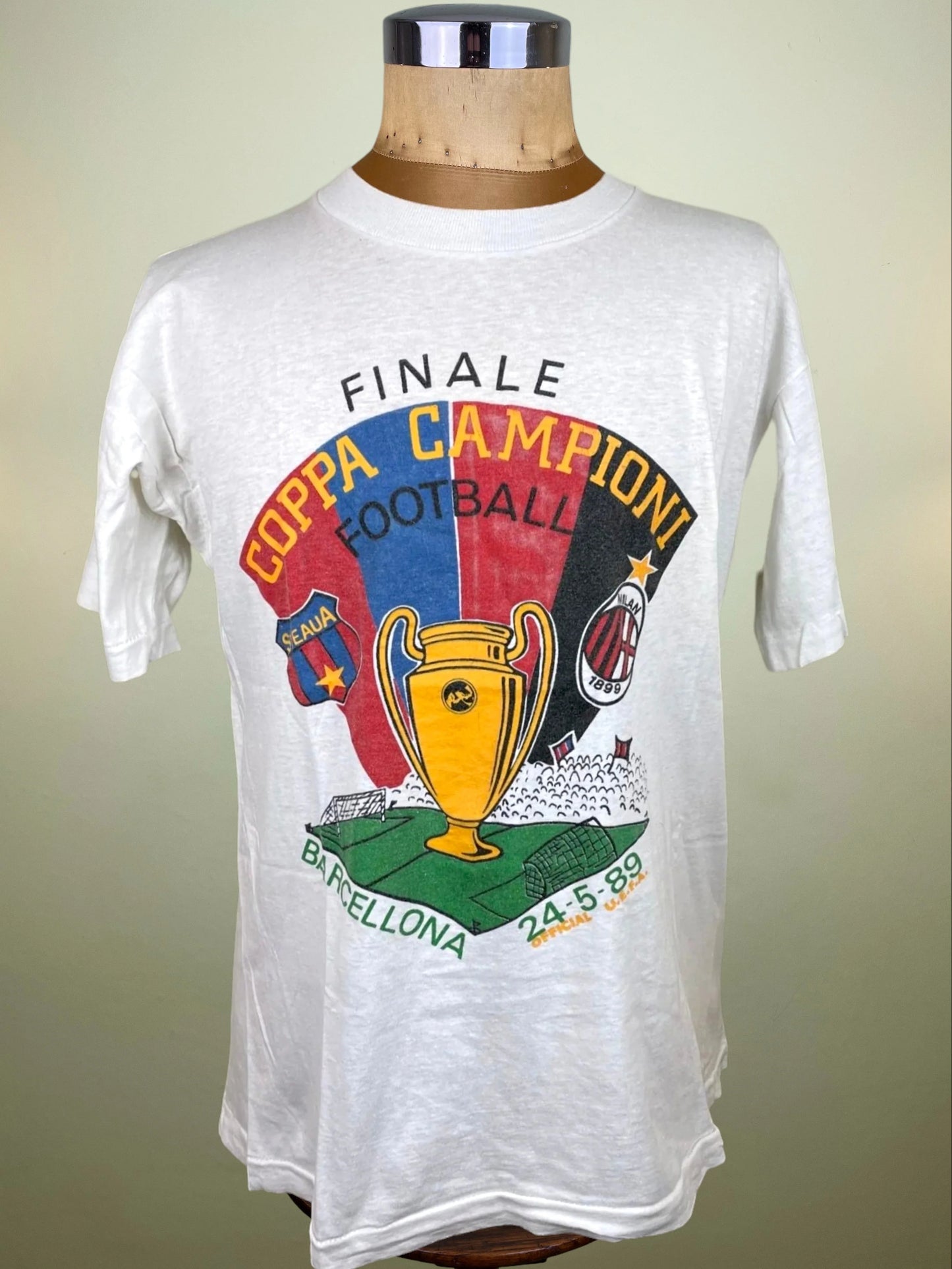 T-Shirt • 1989 • European Cup • AC Milan vs Steaua Bucharest • Bootleg T-Shirt