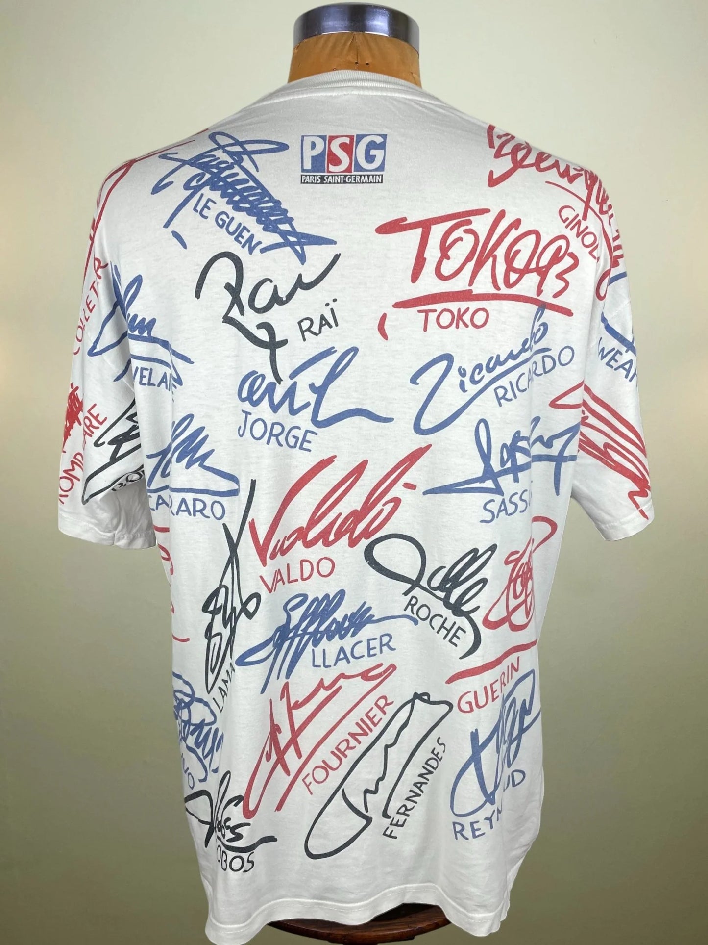 T-Shirt • 1994 • Ligue Un • PSG • Official Team Signature T-Shirt - Size XL