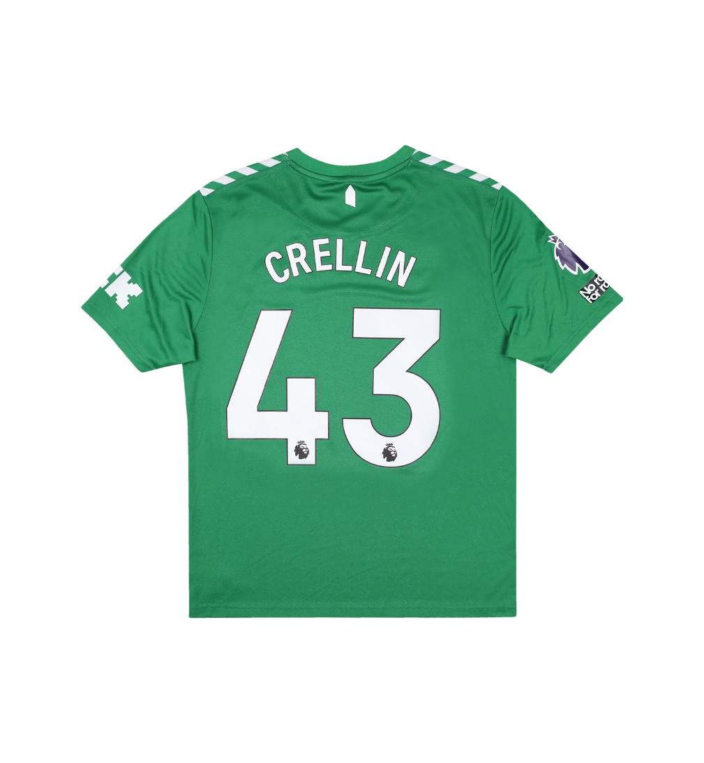 EVERTON 2023-24 MATCH-ISSUE HOME GK SHIRT - CRELLIN 43 - L