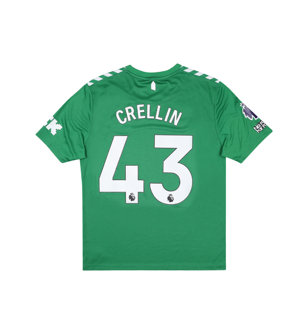 EVERTON 2023-24 MATCH-ISSUE HOME GK SHIRT - CRELLIN 43 - L
