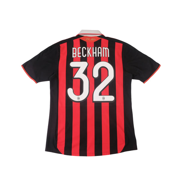 2009/10 AC Milan Home Shirt Adidas Beckham (S/M)