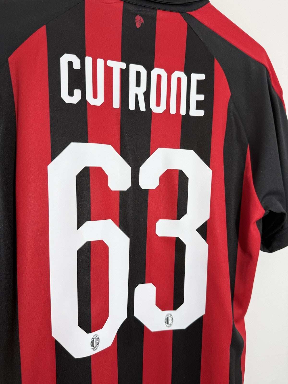 AC Milan Cutrone #63 2018/19 Medium Home Shirt Puma BNWT 754750-06